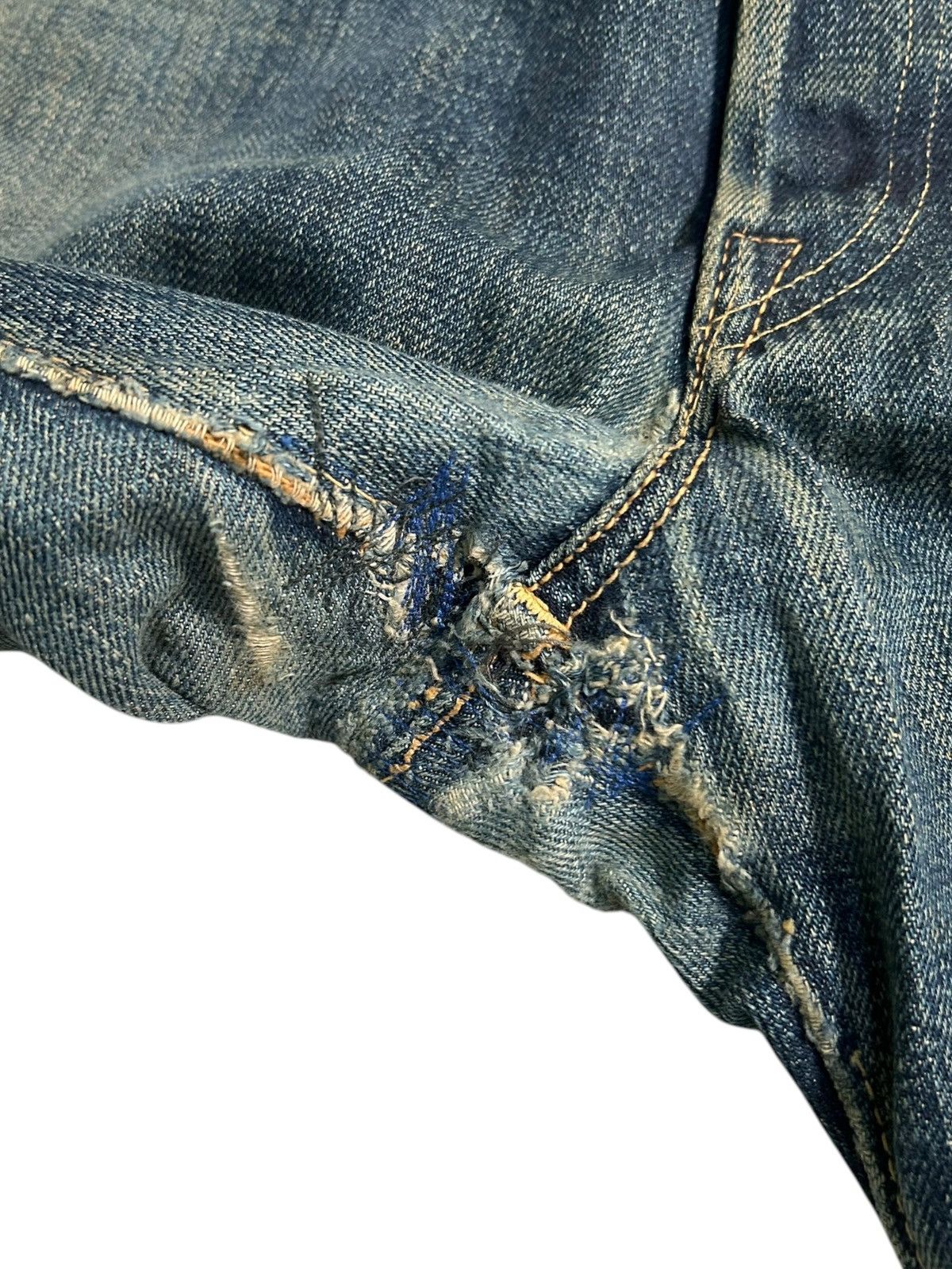Japanese Brand × Kapital × Vintage JOE McCOY Selvedge Distressed Vtg Denim Jeans Size US 35 - 8 Thumbnail