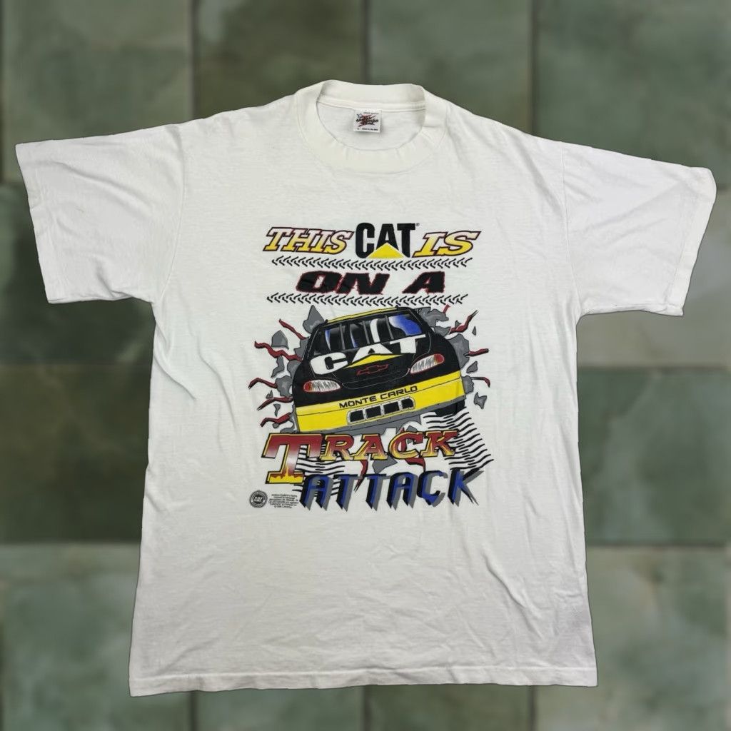 Vintage VINTAGE All American Wear NASCAR T-Shirt Men Large White 90s Racing Cars USA Size US L / EU 52-54 / 3 - 1 Thumbnail