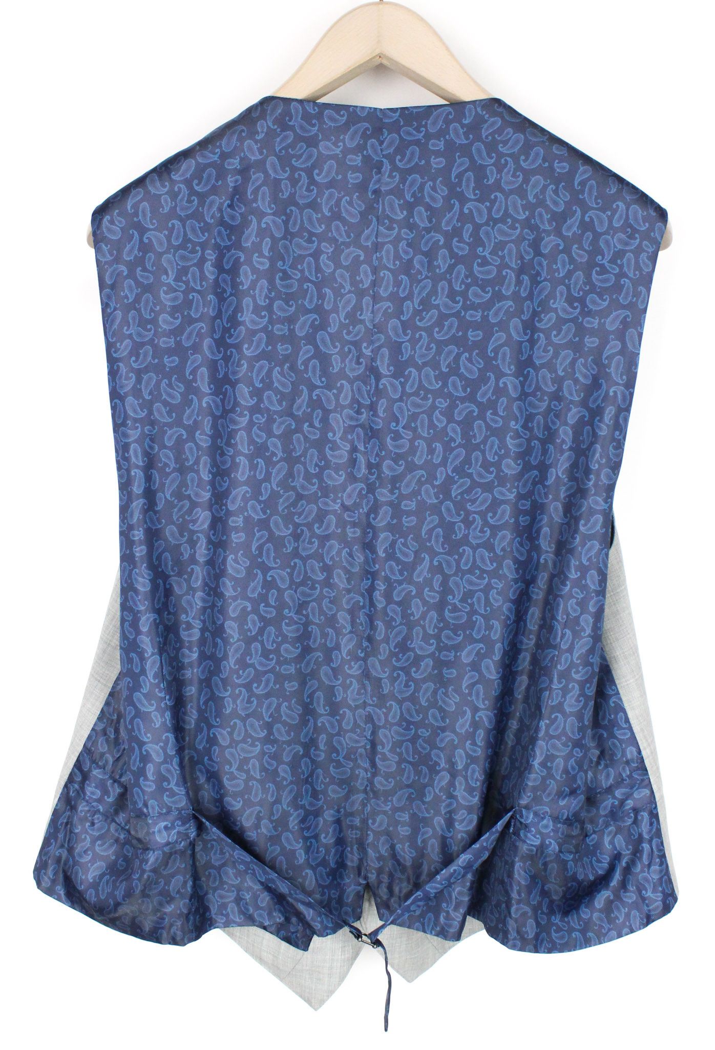 Suitsupply FERRARA UK56R Light Grey Slim Wool V-Neck Waistcoat 73473 Size 54R - 2 Thumbnail