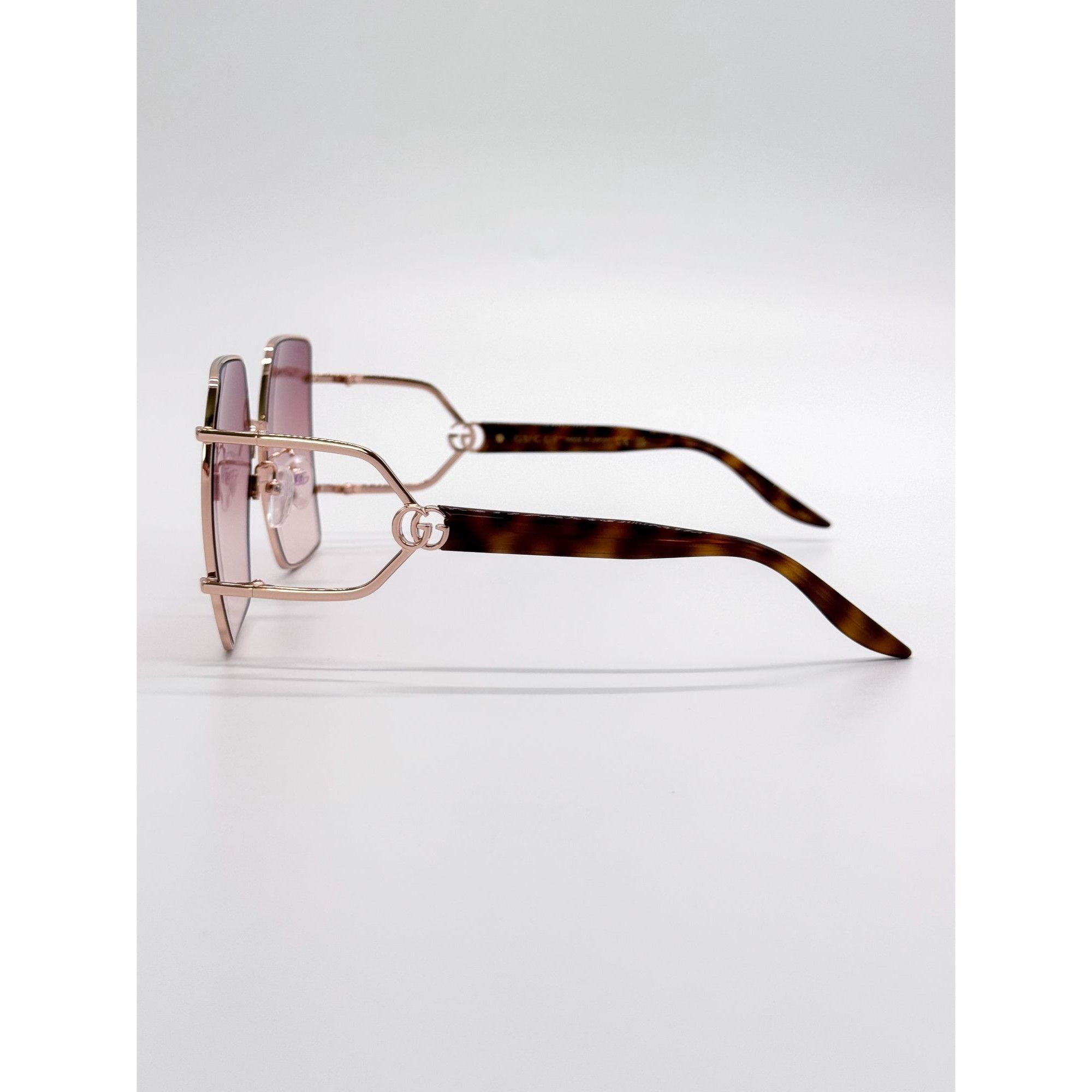 Gucci NEW GUCCI SUNGLASSES GG1564SA 004 GOLD/PINK OVERSIZED WOMEN Size ONE SIZE - 7 Thumbnail