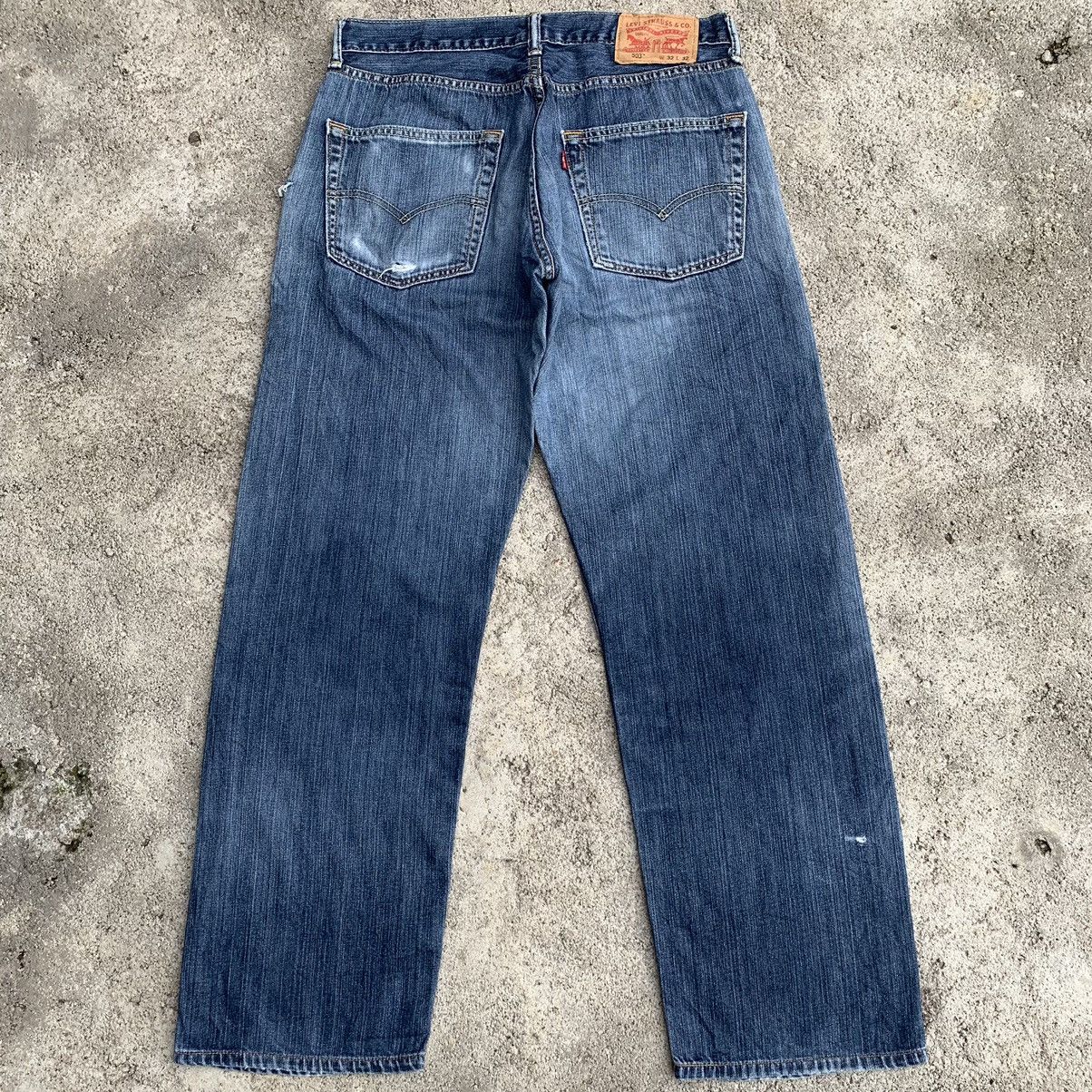 Levi's Levis 503 Straight Washed Distressed Y2K Denim Jeans W31 Size US 31 - 2 Thumbnail