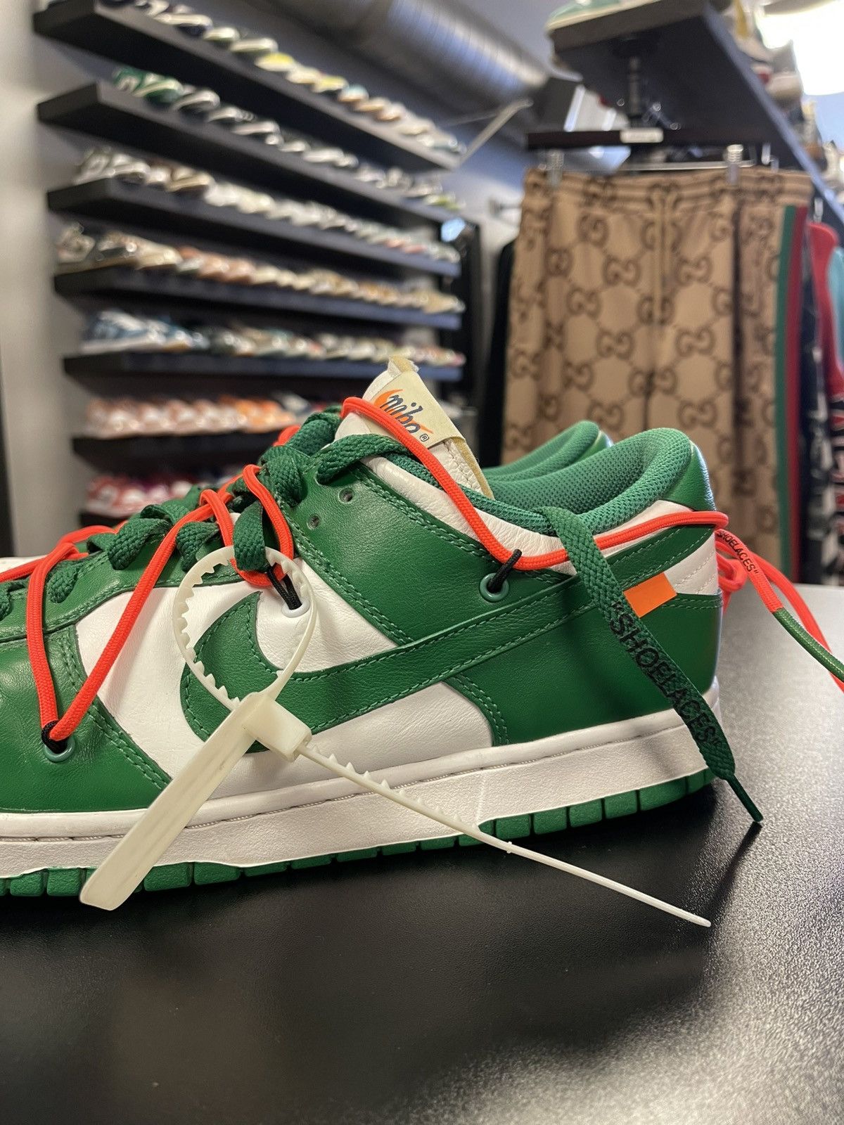 Off-White Size 12 - Off White x Nike Dunk Low Pine Green CT0856-100 Size US 12 / EU 45 - 5 Thumbnail