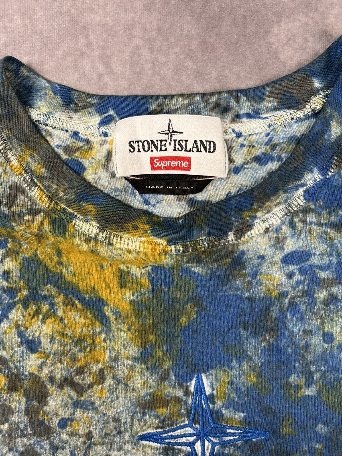 Stone Island FW20 Supreme Stone Island Embroidered Logo Tee L Size Size US L / EU 52-54 / 3 - 2 Thumbnail