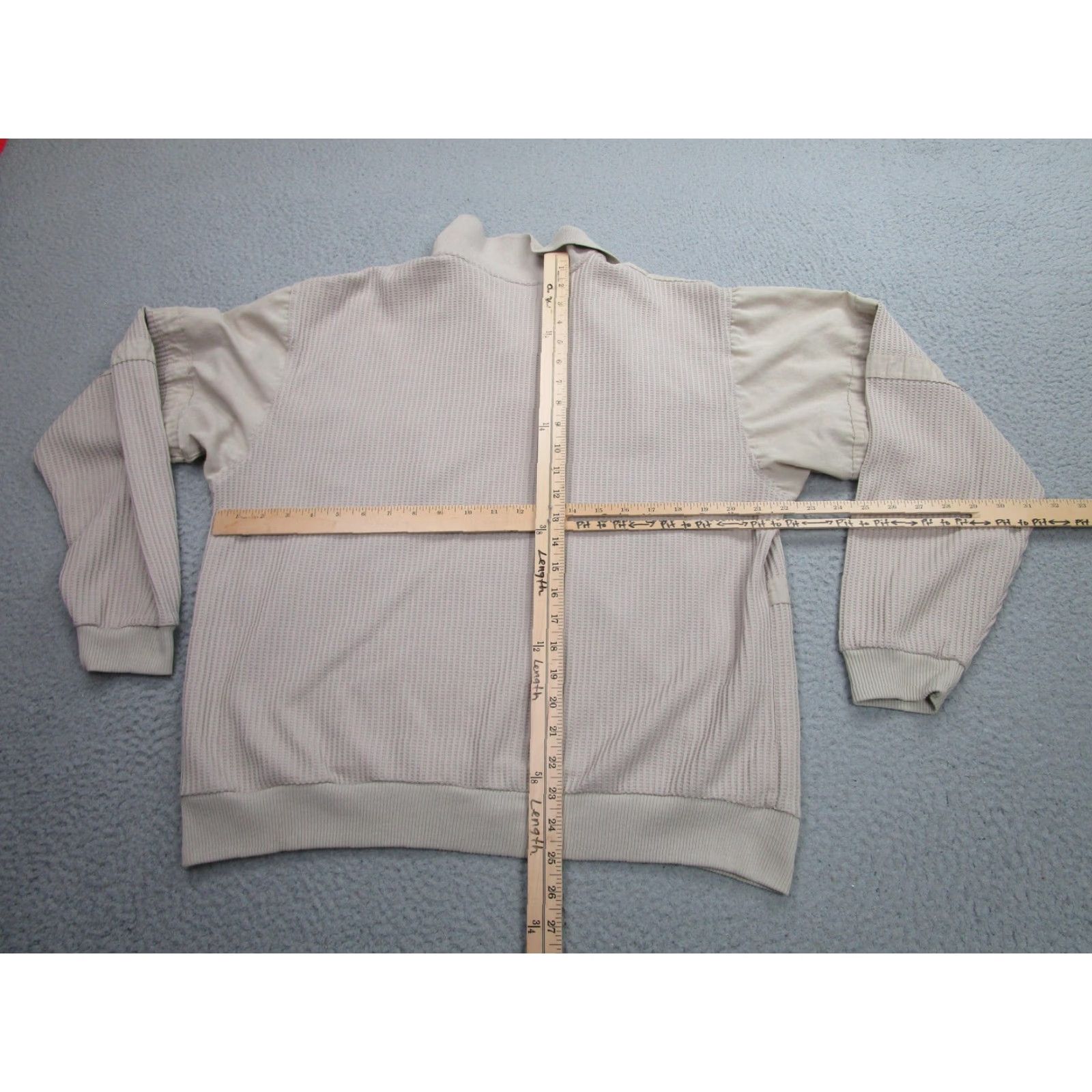 Vintage VINTAGE Envoy Sweater Mens XL Textured Knit Waffle Pullover Banlon 90s Beige Collared Knit Shirt-StylePullover Mens XL Beige 90s Size US XL / EU 56 / 4 - 7 Thumbnail