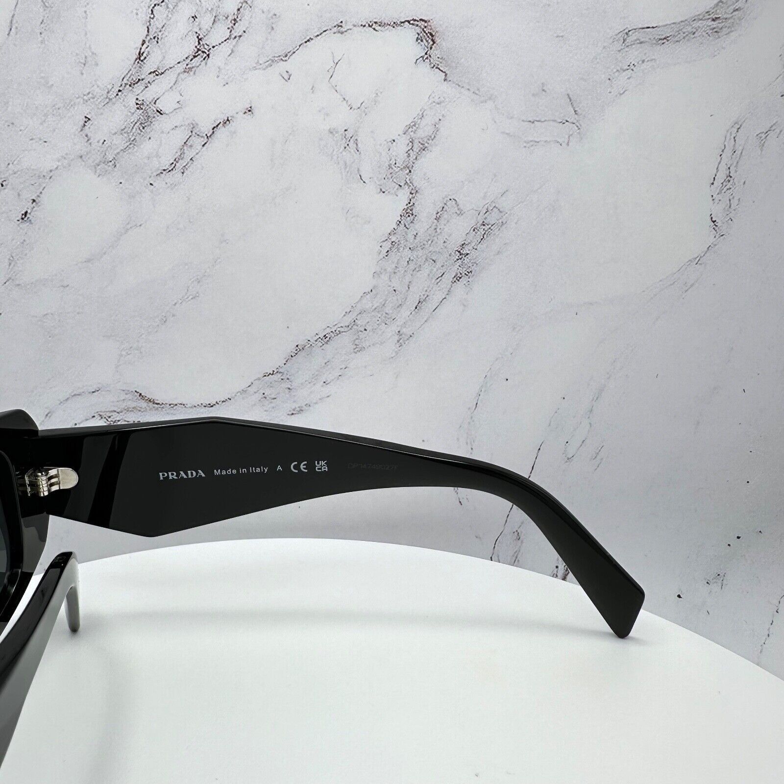 PRADA Sunglasses Black Acetate PR 17WS Symbole Authentic
