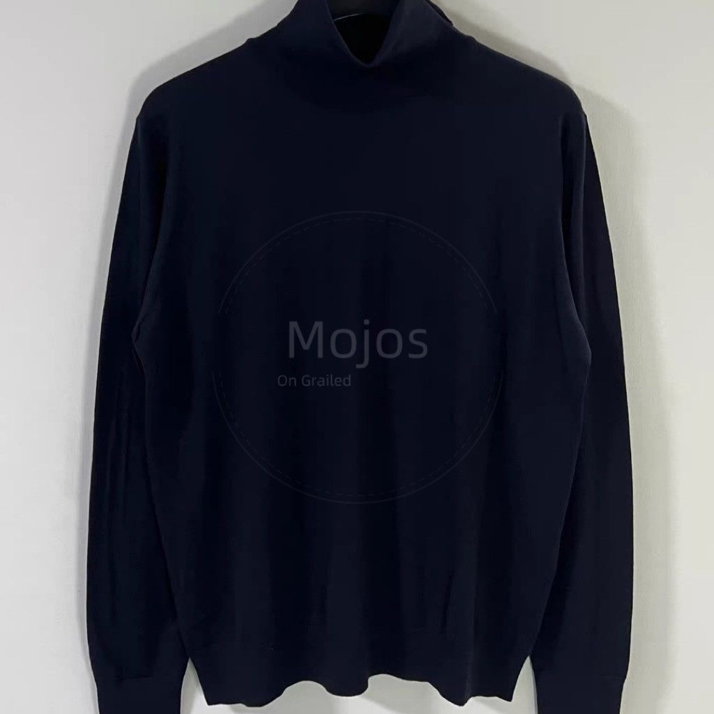 Prada Sz 52 Prada Navy Black label Hi-neck Knitwear-2508 Size US L / EU 52-54 / 3 - 1 Thumbnail