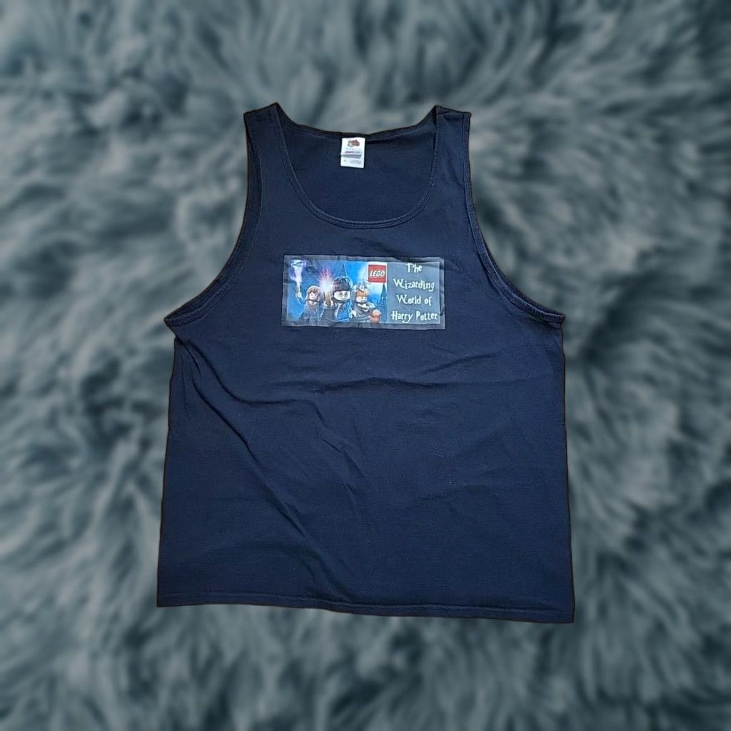Fruit Of The Loom VINTAGE Fruit Of The Loom Tank Top Harry Potter XL Black Cotton Mens 46 Chest Graphic Tee 2000s Size US XL / EU 56 / 4 - 1 Thumbnail