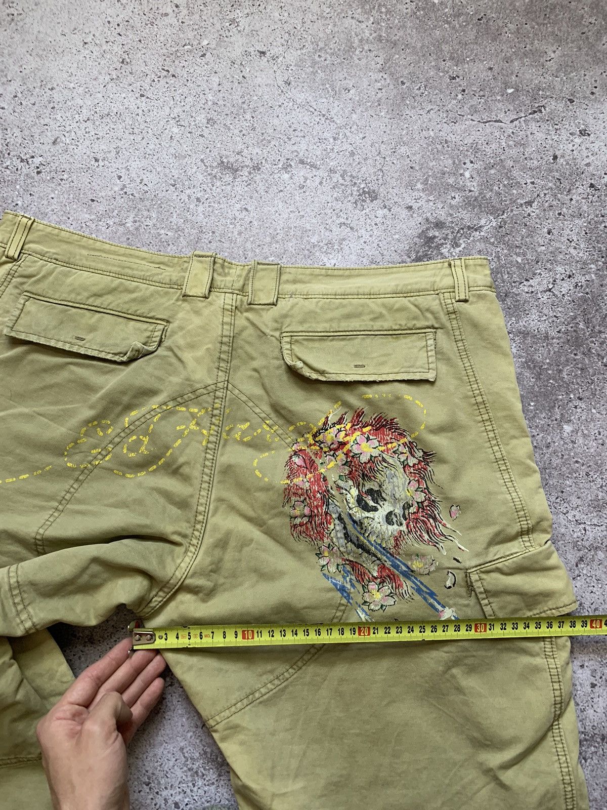 Christian Audigier Rare Ed Hardy Japanese Embroidered Parachute Cargo Pants Size US 38 / EU 54 - 13 Thumbnail