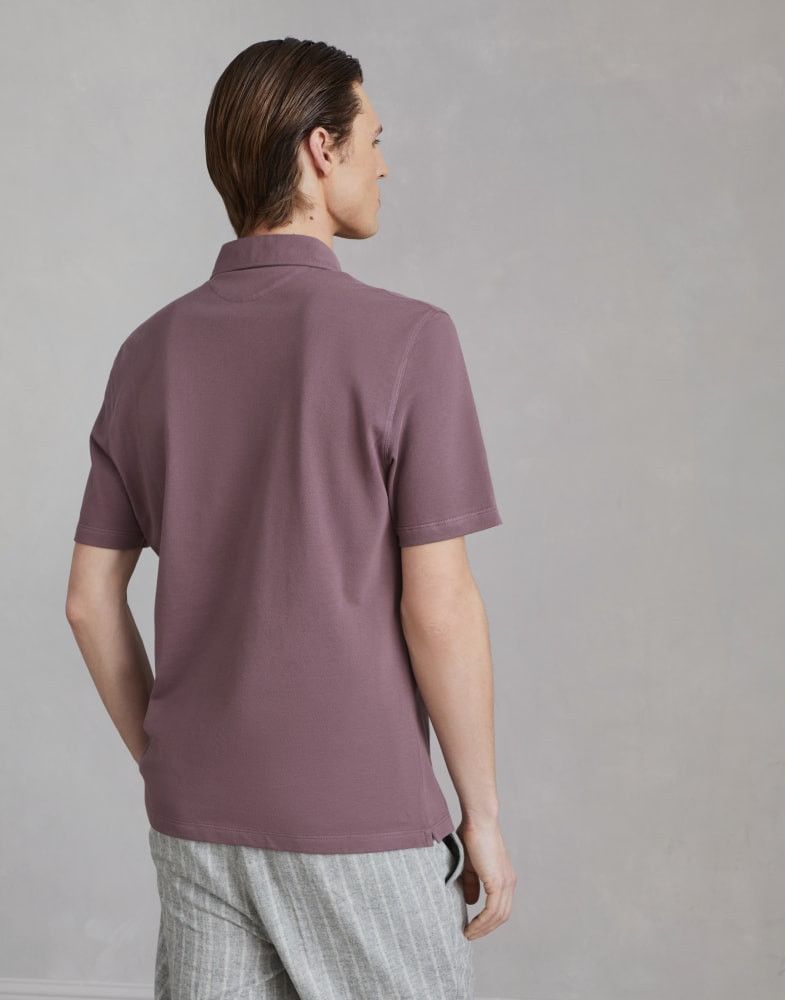 Brunello Cucinelli o1w1db10825 Polo T-Shirt in Brown Size US L / EU 52-54 / 3 - 4 Thumbnail