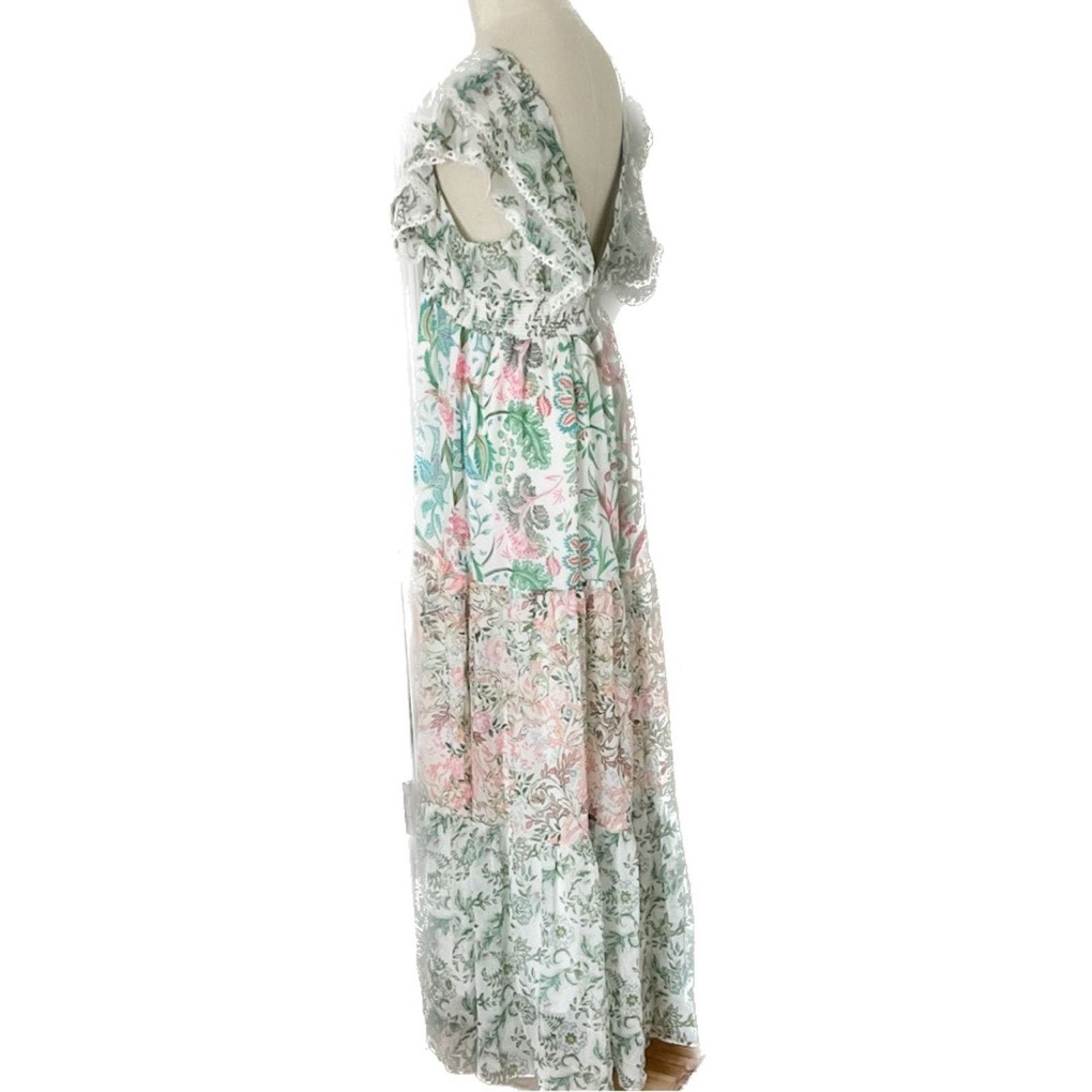 House of Harlow House of Harlow floral print flutter maxi dress size M Size M / US 6-8 / IT 42-44 - 5 Thumbnail