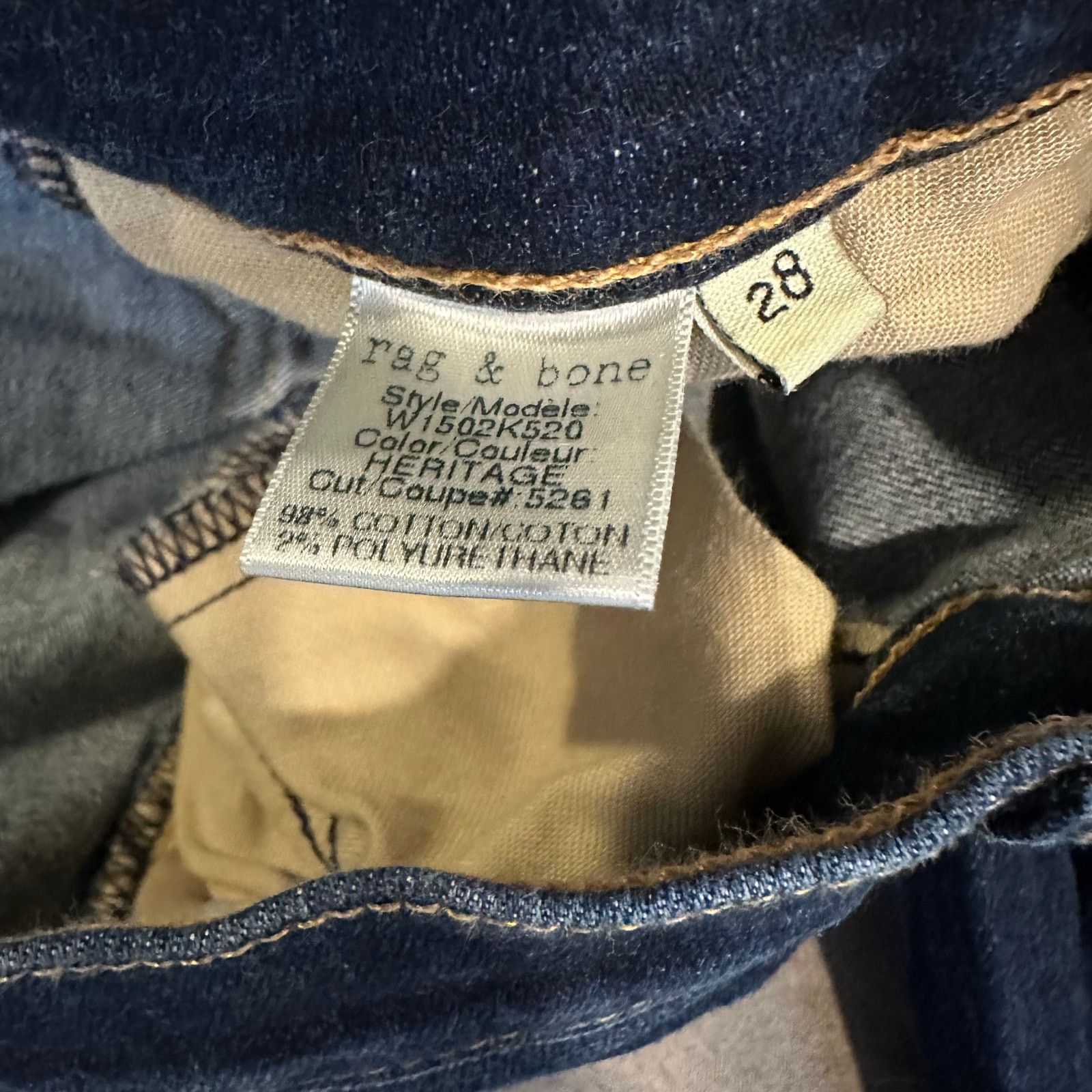 Rag & Bone Rag & Bone Mid Rise Classic Skinny Jeans Dark Blue 28 Size 28" / US 6 / IT 42 - 7 Thumbnail