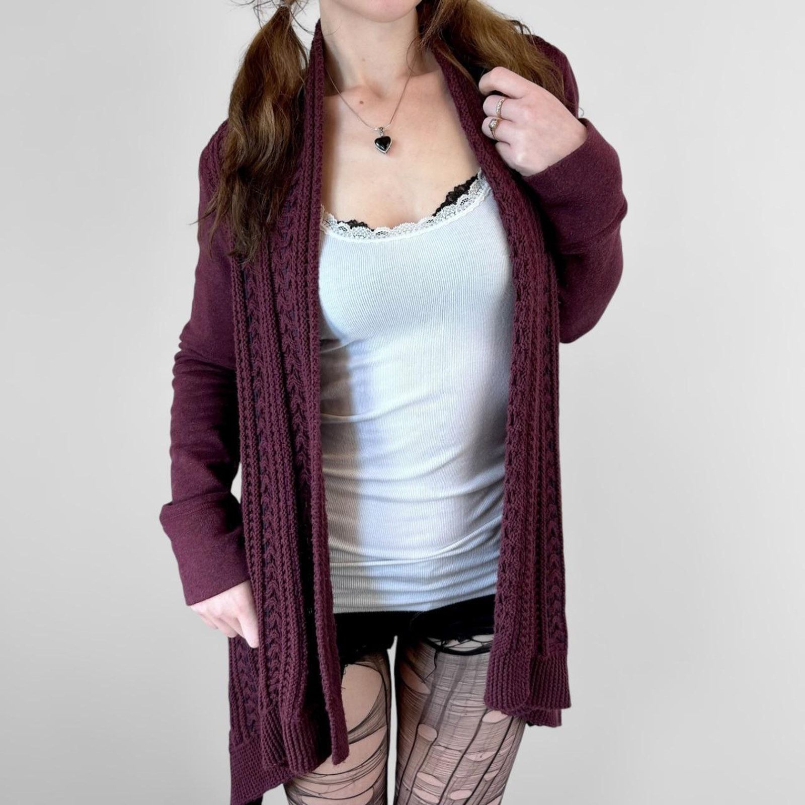 Anthropologie boho grunge layered brown cardigan Size M / US 6-8 / IT 42-44 - 4 Thumbnail