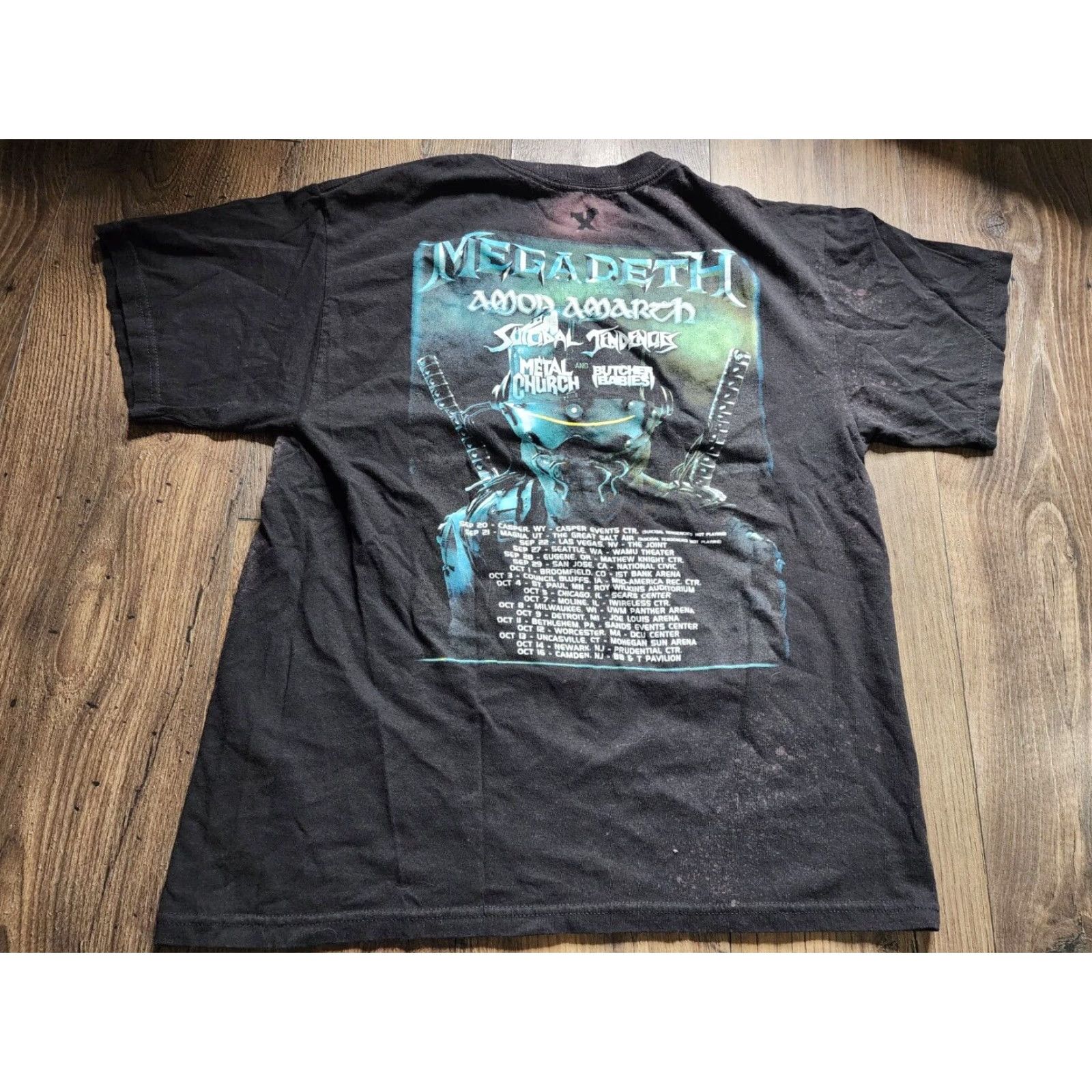 Doublet VINTAGE Megadeth Dystopia Tour T Shirt Mens Large Cotton Black Rock Band Double-Sided 2010s Size US L / EU 52-54 / 3 - 2 Thumbnail