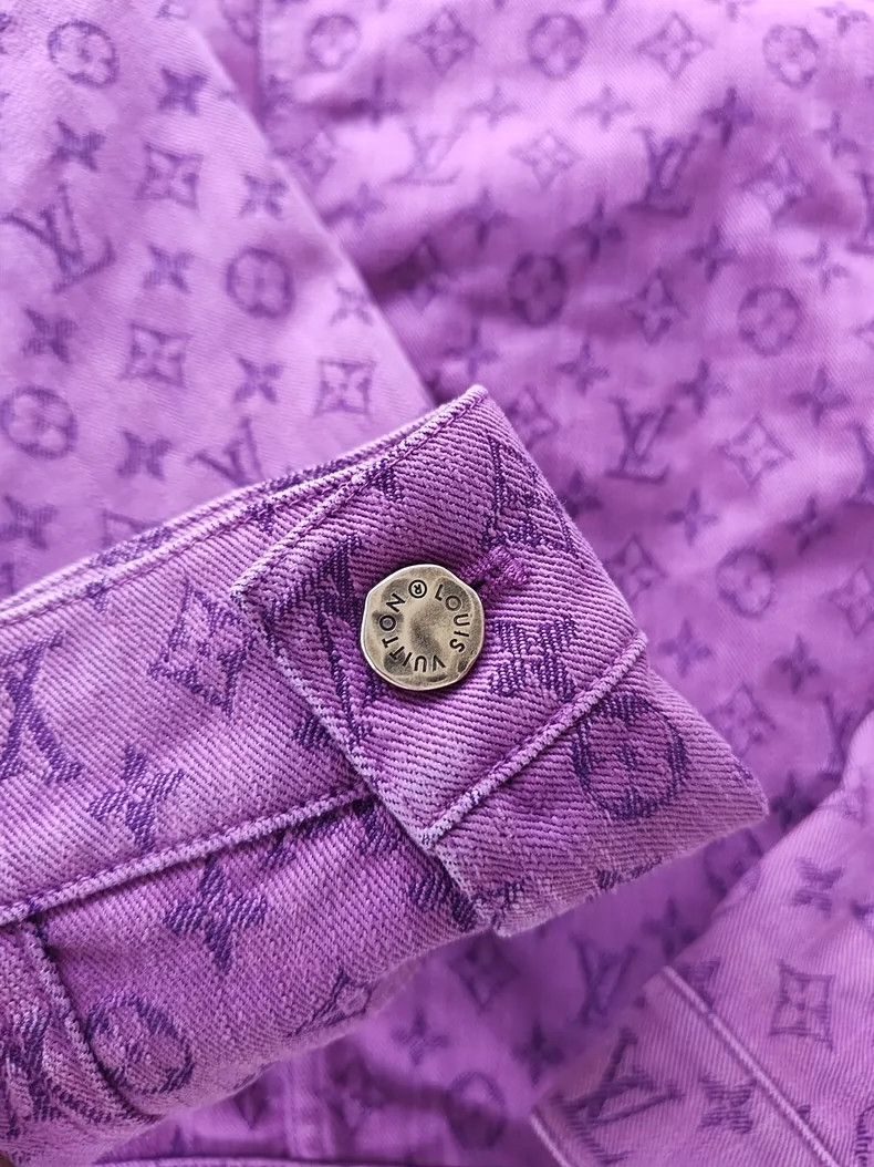 Louis Vuitton Louis Vuitton Purple presbyopic full logo denim jacket Size US S / EU 44-46 / 1 - 6 Thumbnail