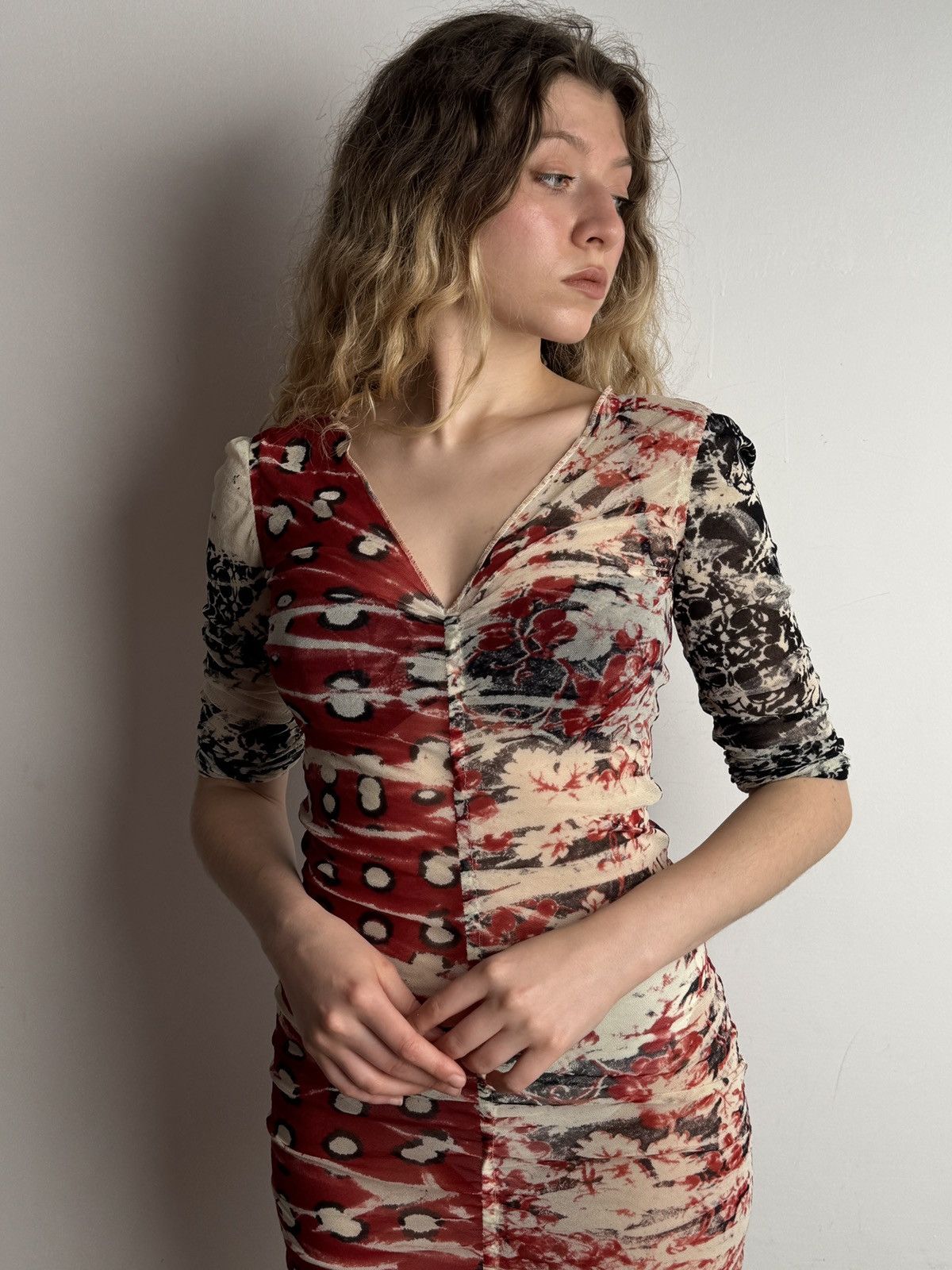 Jean Paul Gaultier Soleil Tattoo Mesh Dress