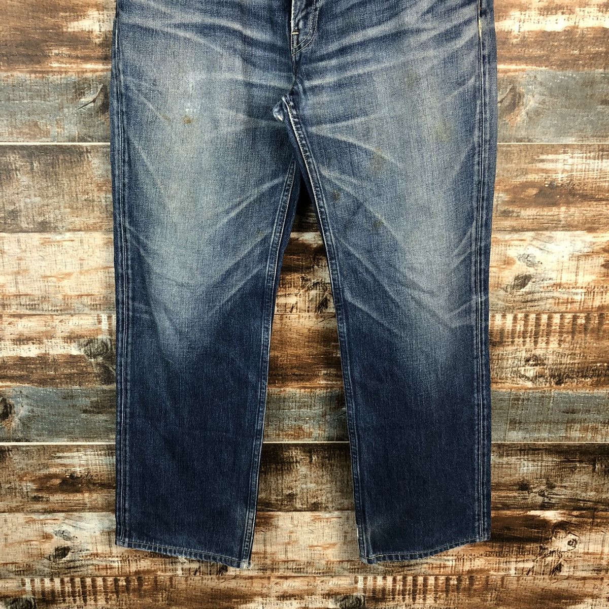 Levi's DL Levis 502 selvedge Blue Denim Pants #C128 Size US 34 / EU 50 - 3 Thumbnail
