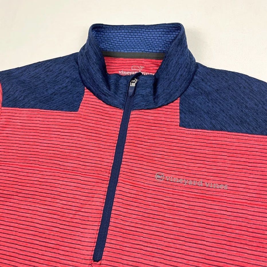 Vineyard Vines Vineyard Vines Performance Pullover Mens L Red 1/4 Quarter Zip Active Golf Jacket Size US L / EU 52-54 / 3 - 2 Thumbnail