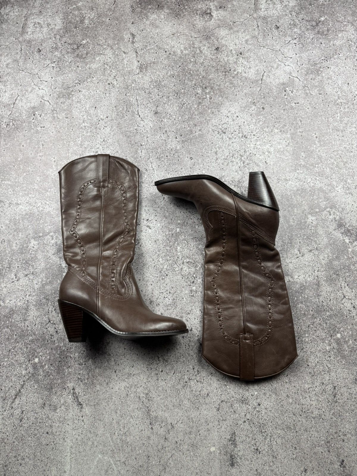 If Six Was Nine Vintage AS 98 Ankle Rick Owens Style Y2K Leather Heels Boots Size US 5 / IT 35 - 13 Thumbnail