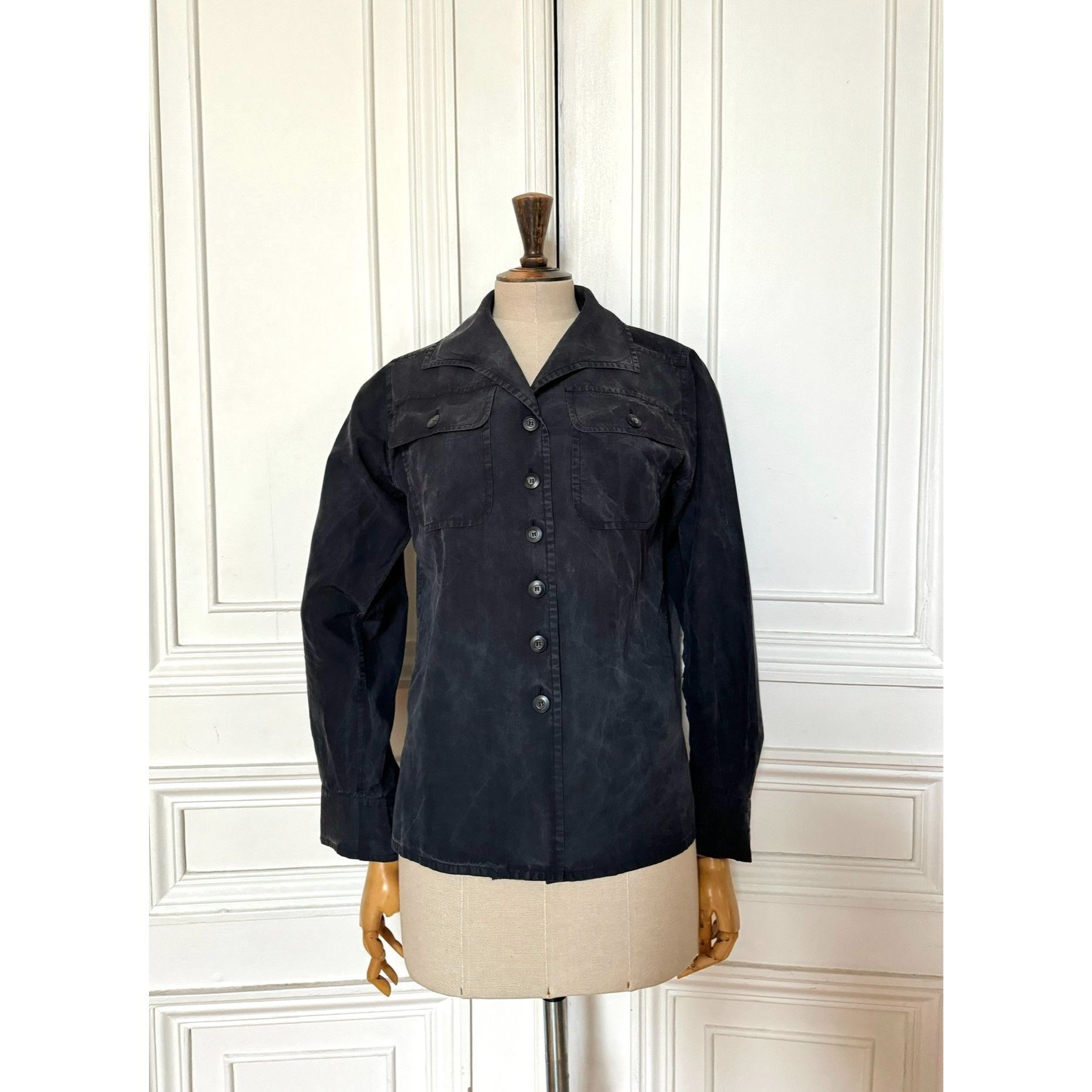 Haute Couture Black Silk