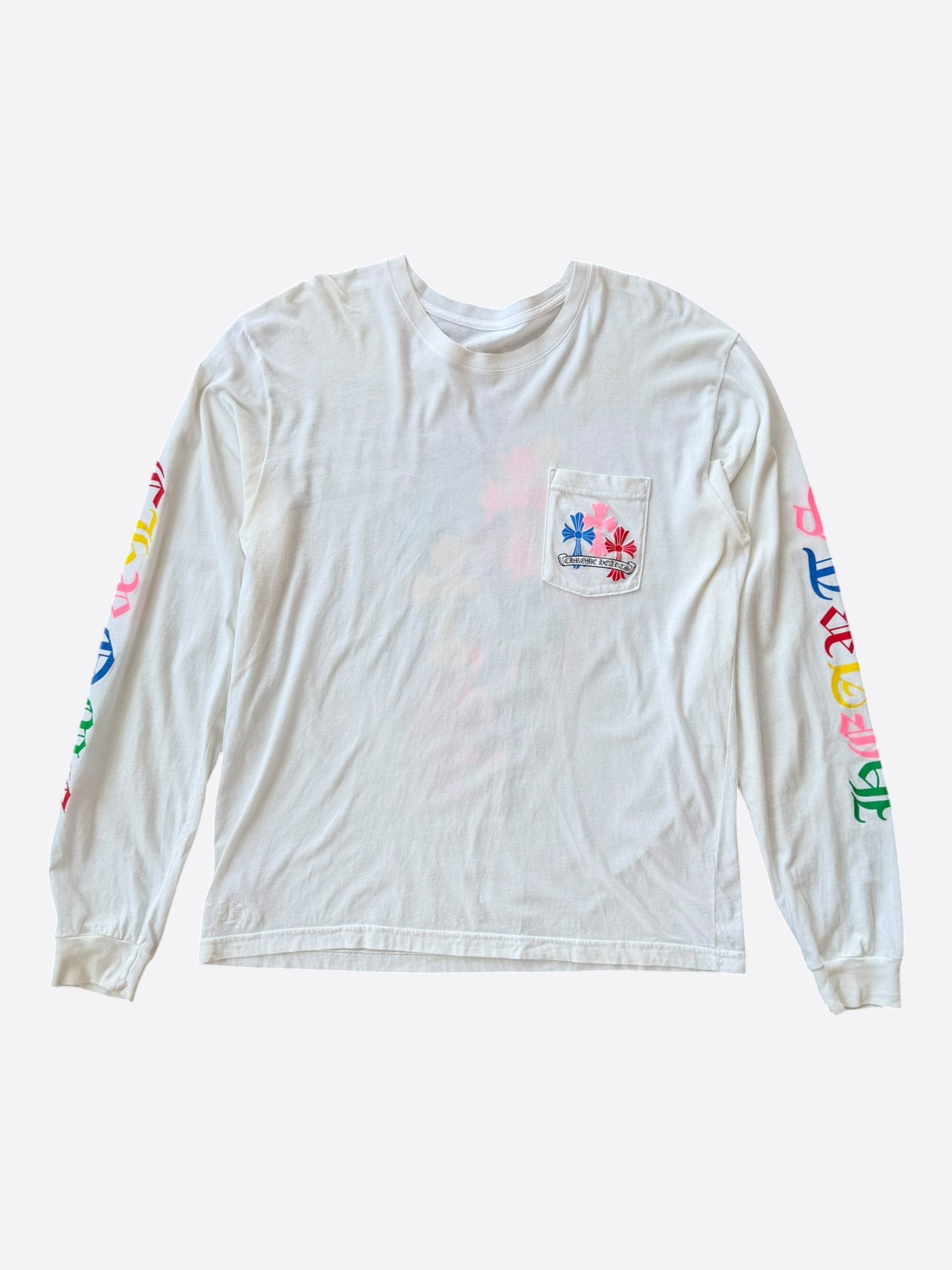 Chrome Hearts Chrome Hearts White & Multicolor Cross Longsleeve T-Shirt Size US XL / EU 56 / 4 - 1 Thumbnail
