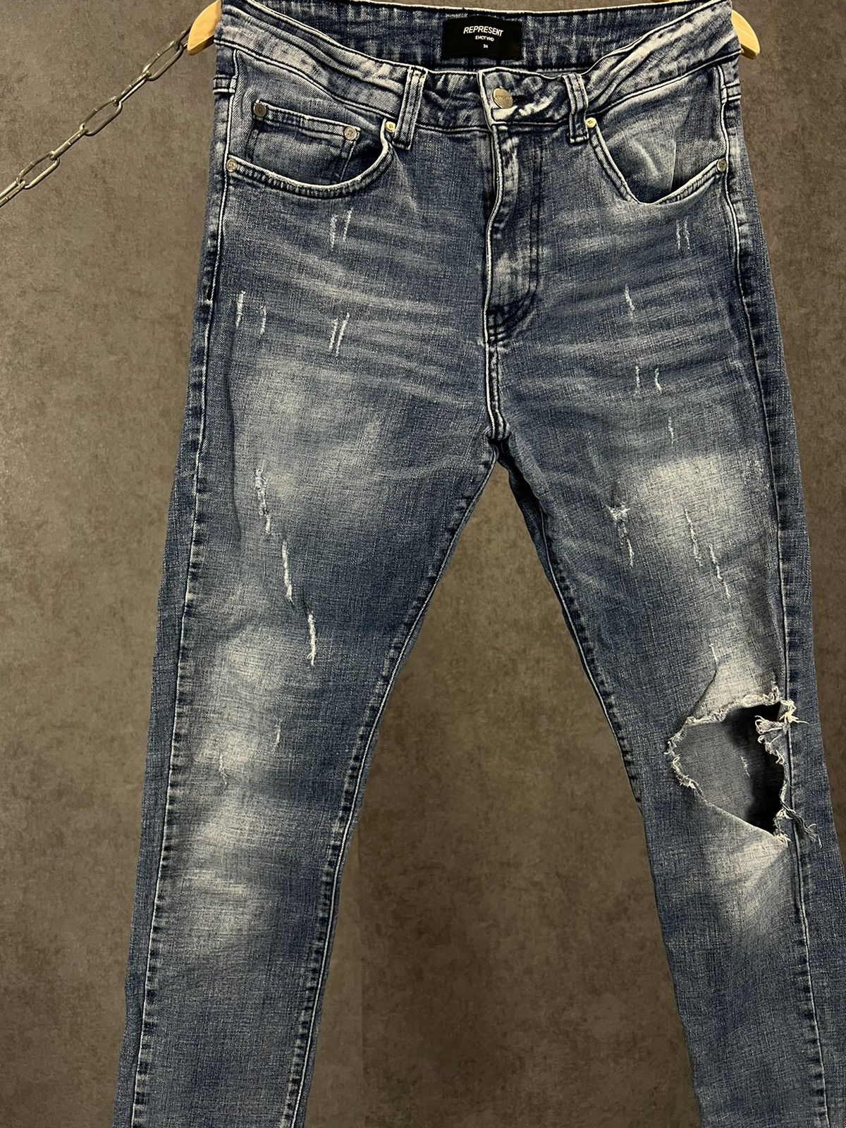 Represent Clo. Represent designer Distressed jeans Size US 32 / EU 48 - 3 Thumbnail