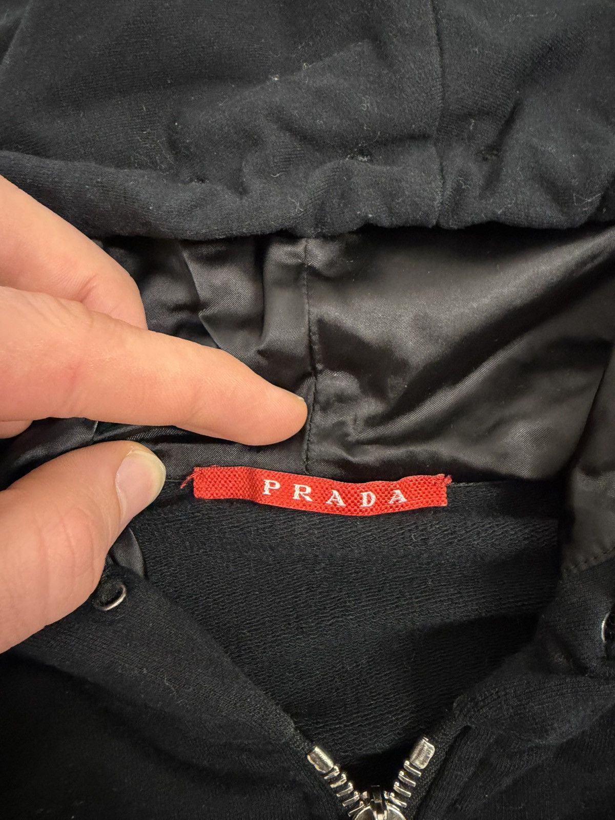 Prada Prada Black Tab Nylon Hood Zip Hoodie Size S / US 4 / IT 40 - 11 Thumbnail