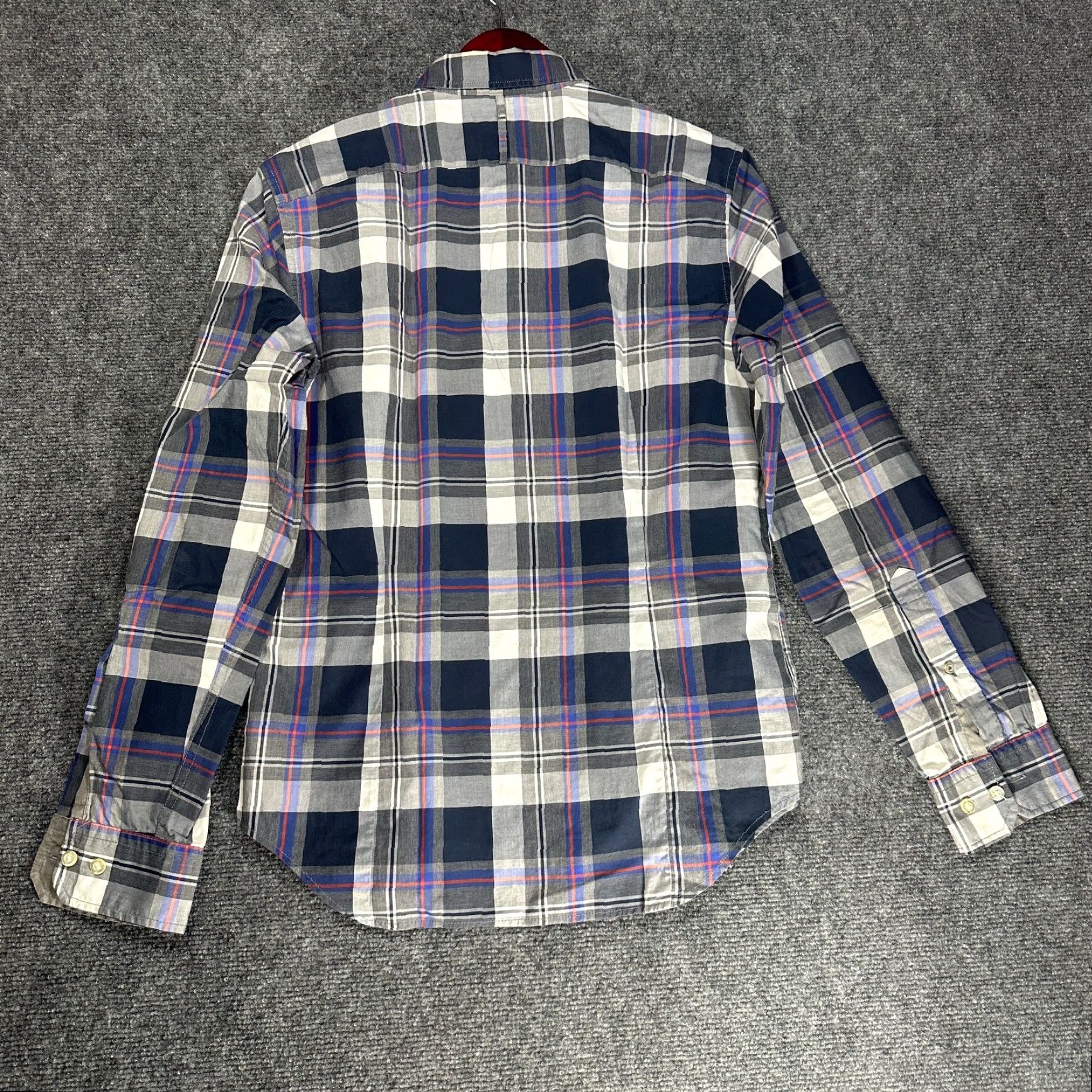 Banana Republic VINTAGE Banana Republic Shirt Mens S Grant Fit Custom Wash Gray Plaid Size US S / EU 44-46 / 1 - 5 Thumbnail