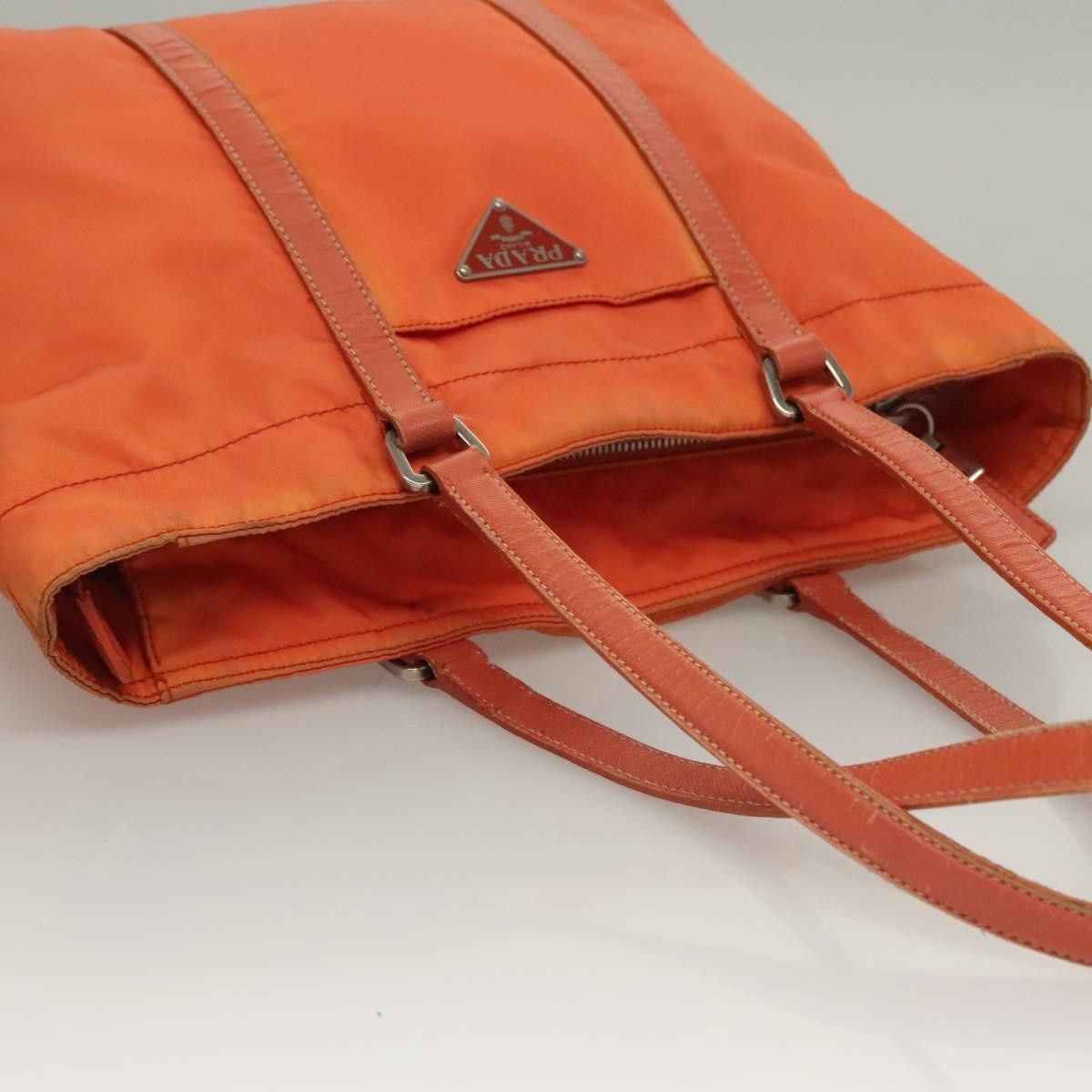 Prada PRADA Tote Bag Nylon Orange Silver Size ONE SIZE - 6 Thumbnail