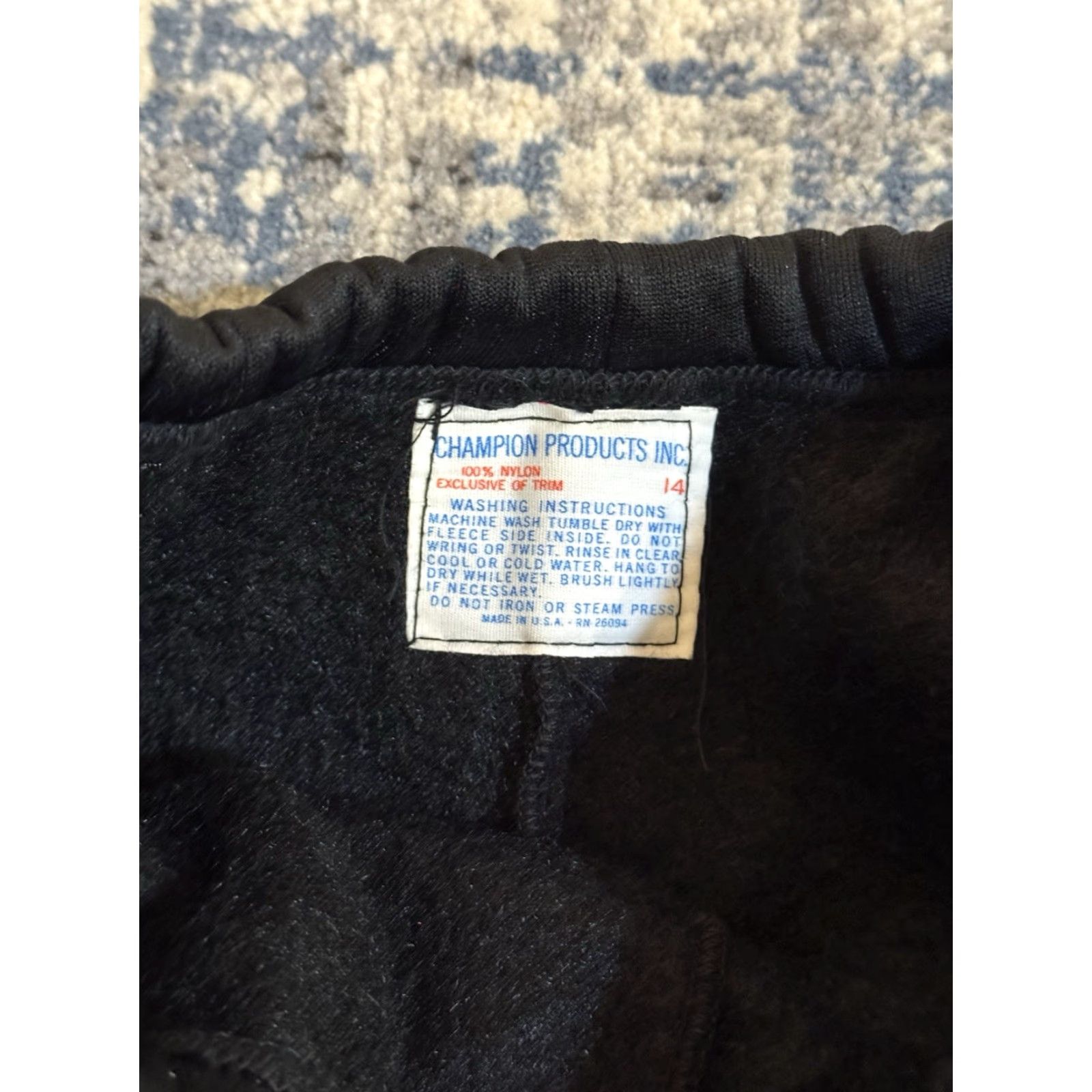Champion VINTAGE Champion Sweatpants Pants 60s Black Nylon 30-32 Men Fried Deadstock Ankle Zip Elastic Waist Sz 14 Regular Fits 30-32 Size US 30 / EU 46 - 2 Thumbnail