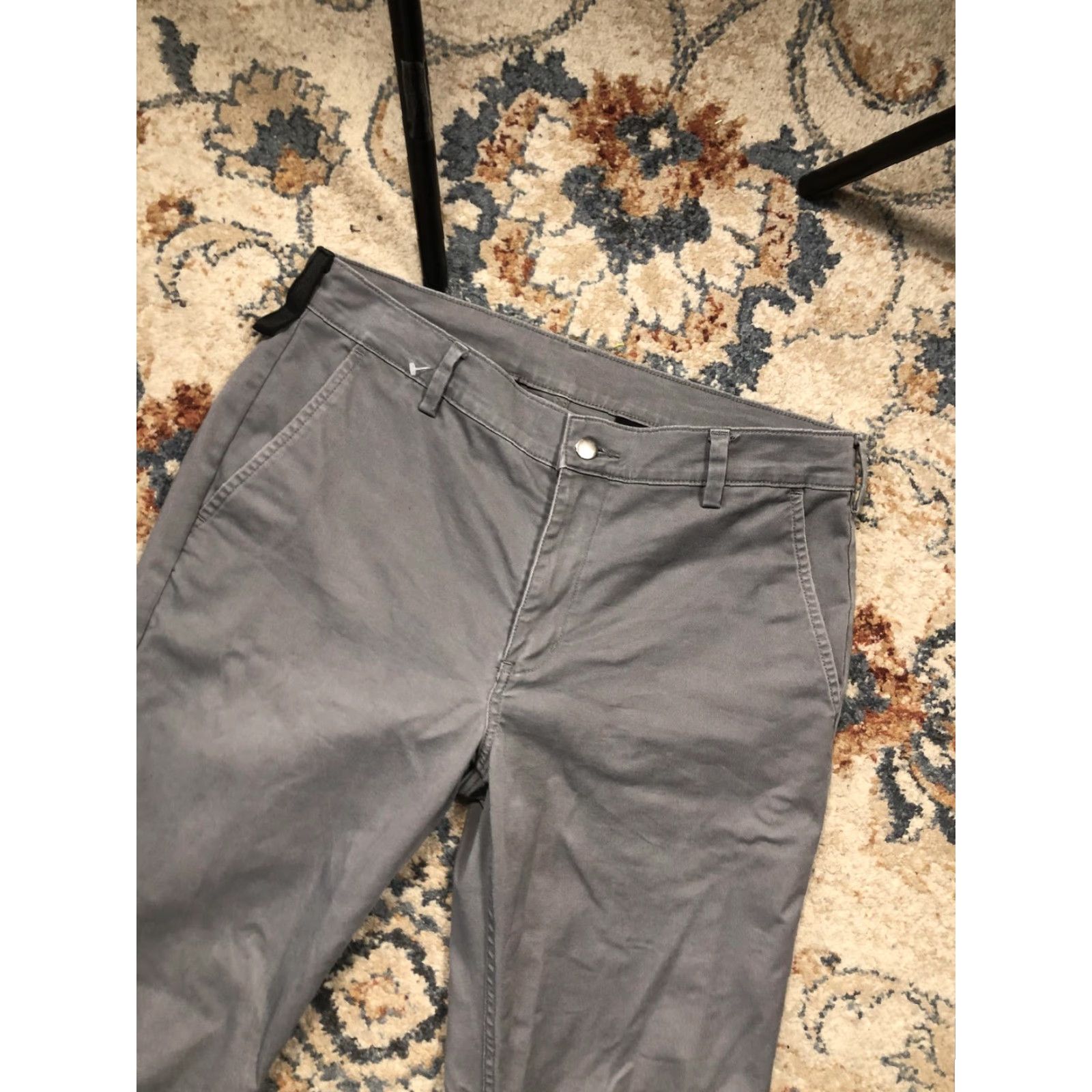 Duluth Trading Company 40 Grit Duluth Trading Pants Mens 34x34 Gray Slim Stretch Chino Casual Workwear Flat Front Size US 34 / EU 50 - 5 Thumbnail