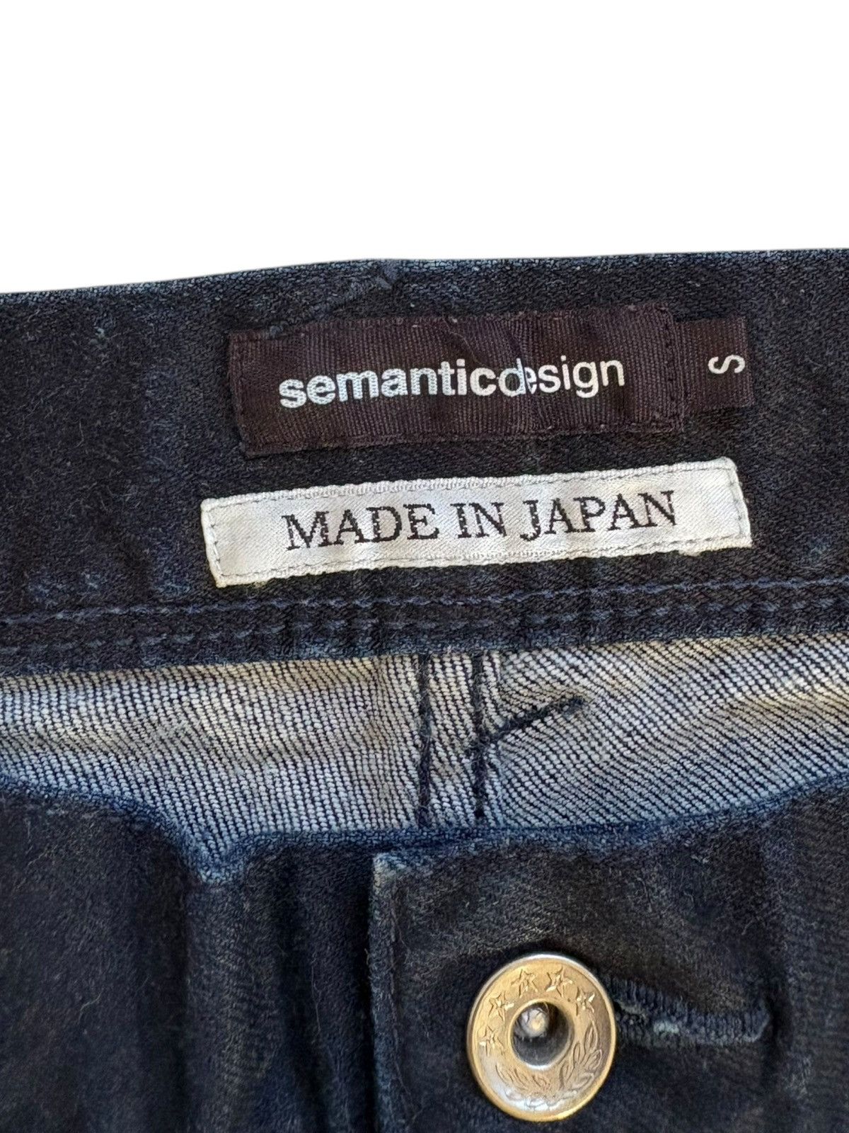 Japanese Brand × Seditionaries × semanticdesign Vintage Semantic Design Indigo Distressed Slim Fit Jeans Size US 29 - 12 Thumbnail