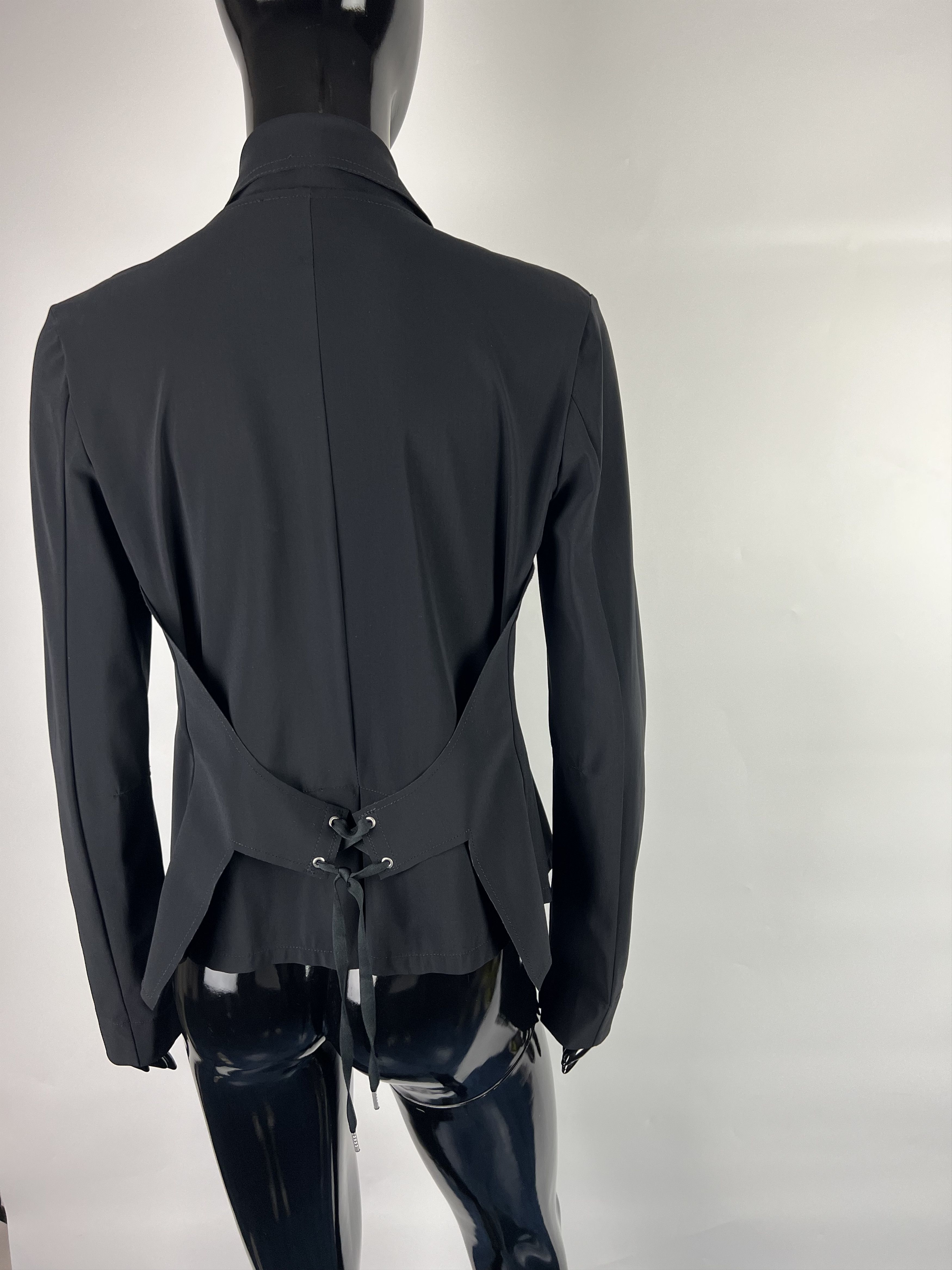 Marithe + Francois Girbaud Marithe Francois Girbaud Black Blazer Jacket Size IT44 US6 Size M / US 6-8 / IT 42-44 - 4 Thumbnail