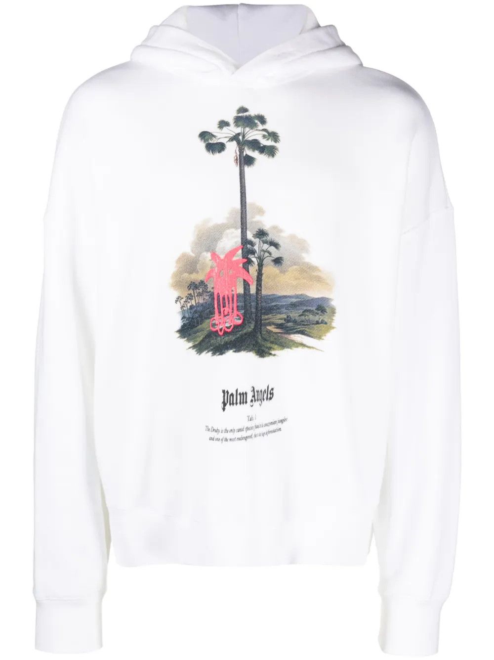 Palm Angels o1y0325 Logo Hoodie in White Size US S / EU 44-46 / 1 - 1 Thumbnail