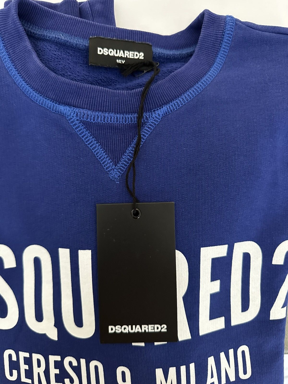 Dsquared2 “DSQUARED2 Ceresio 9 Milano Logo Sweatshirt- Blue - Size 16Y Size US XS / EU 42 / 0 - 2 Thumbnail