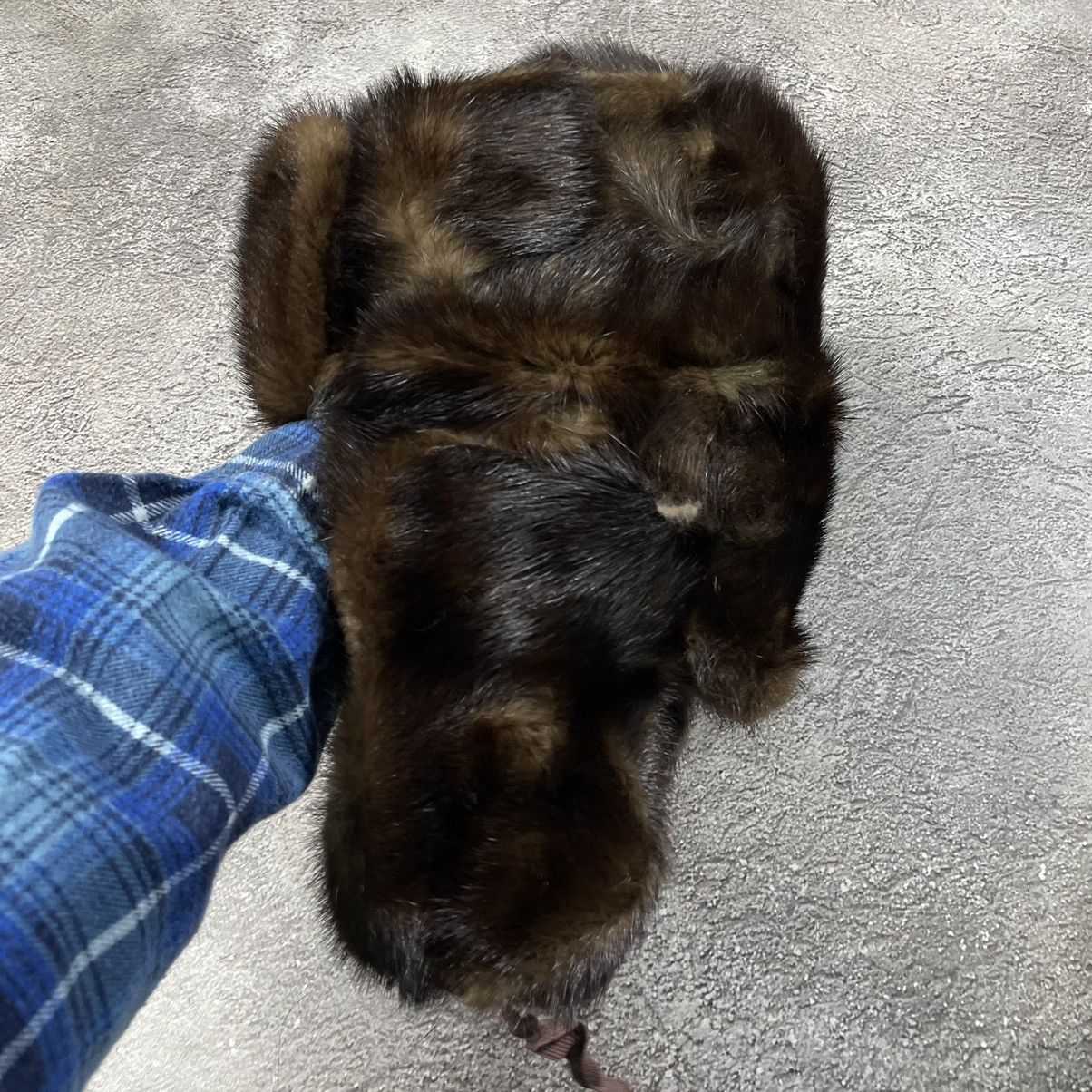 Vintage Vintage 90s Mohair Beanie Dark Brown Grunge Alt Cropped OS Size ONE SIZE - 3 Thumbnail