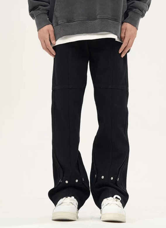 Japanese Brand × Jean High Street Button Hip Hop Straight Flared Jeans Size US 32 / EU 48 - 1 Thumbnail