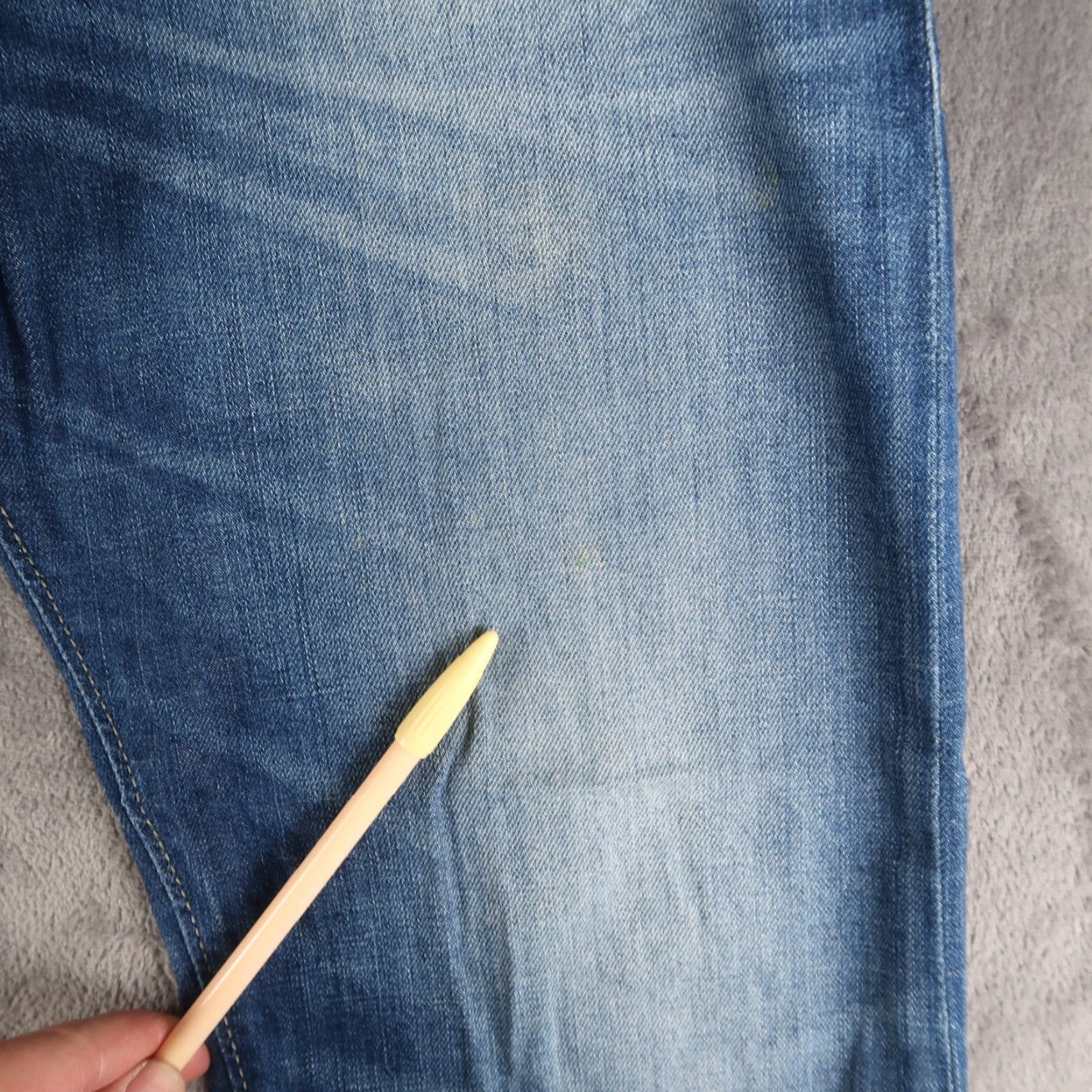 Diesel Diesel Buster Jeans Mens Regular Slim Tapered 29x27.5 Denim Cotton Blend Stretch Blue 5-Pocket Logo Distressed Jeans Mens Size US 29 - 5 Thumbnail