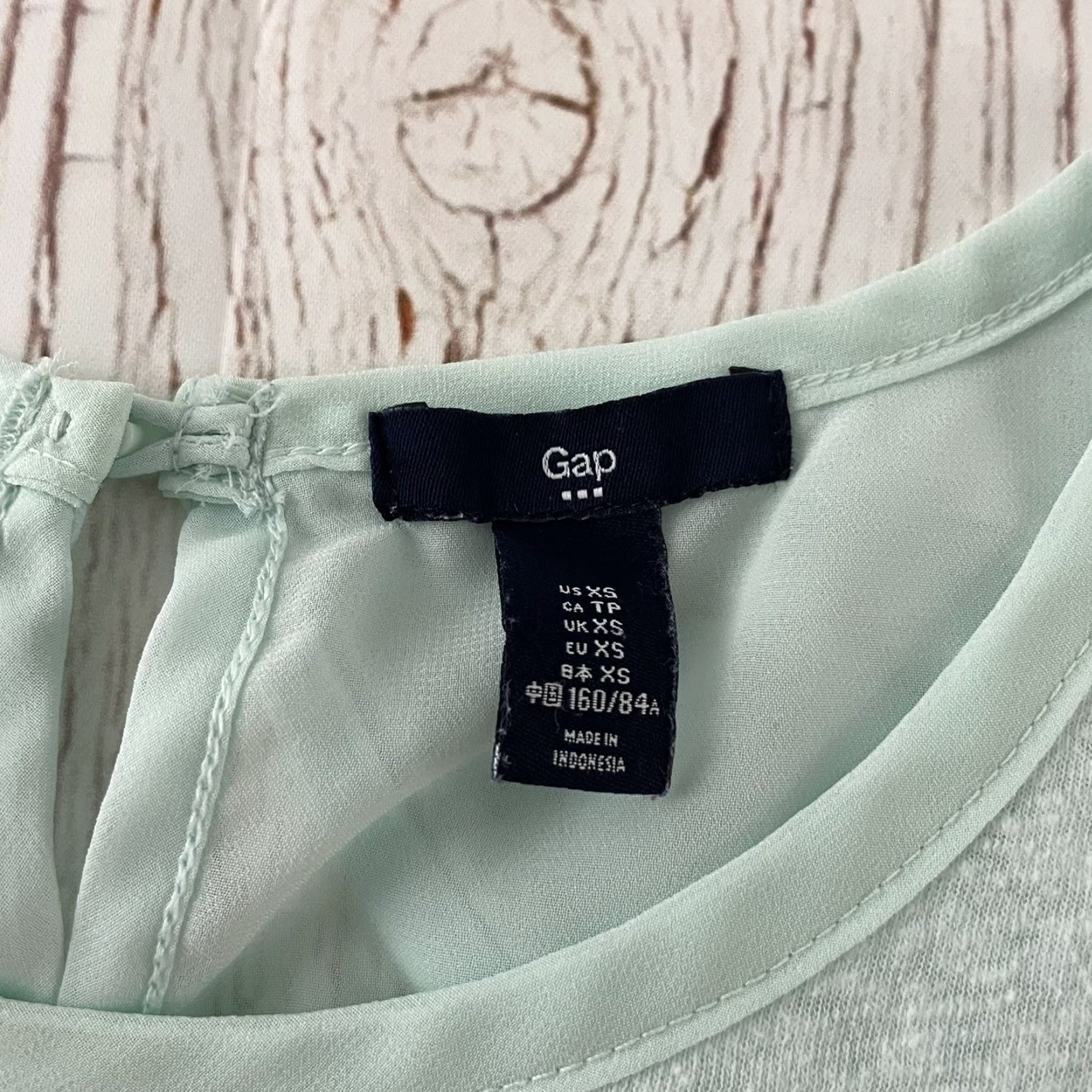 Gap VINTAGE Gap Sleeveless Tank Top Women's XS Blue Green Casual Shirt Size M / US 6-8 / IT 42-44 - 2 Thumbnail
