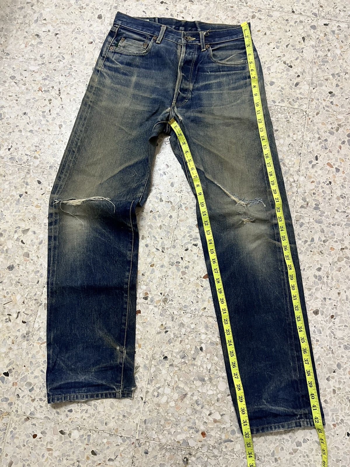 Vintage Vintage Paul Smith purple line selvedge distressed denim Size US 31 - 16 Thumbnail