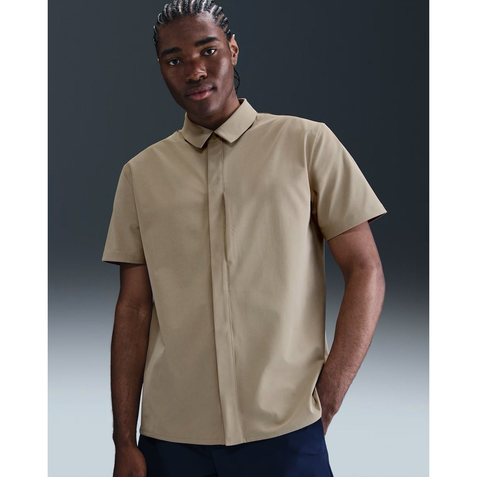 Nike Nike 24.7 Perfect Stretch Dri-Fit Snap Button Shirt Medium Size US M / EU 48-50 / 2 - 1 Thumbnail