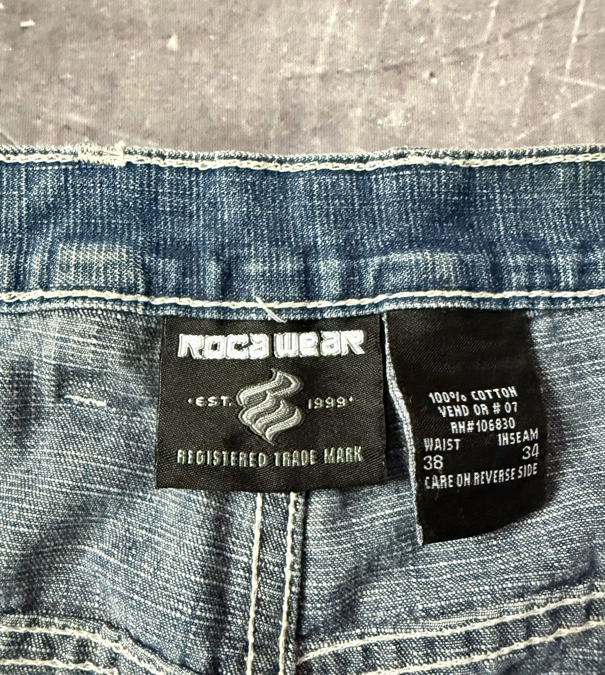 Rocawear Vintage Y2K Roca-Wear Denim Jeans (38X34) Size US 38 / EU 54 - 8 Thumbnail