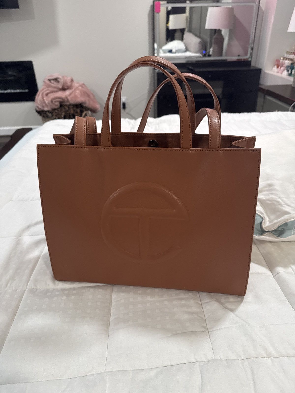 Telfar Telfar Medium Shopping Bag Tan Size ONE SIZE - 5 Thumbnail