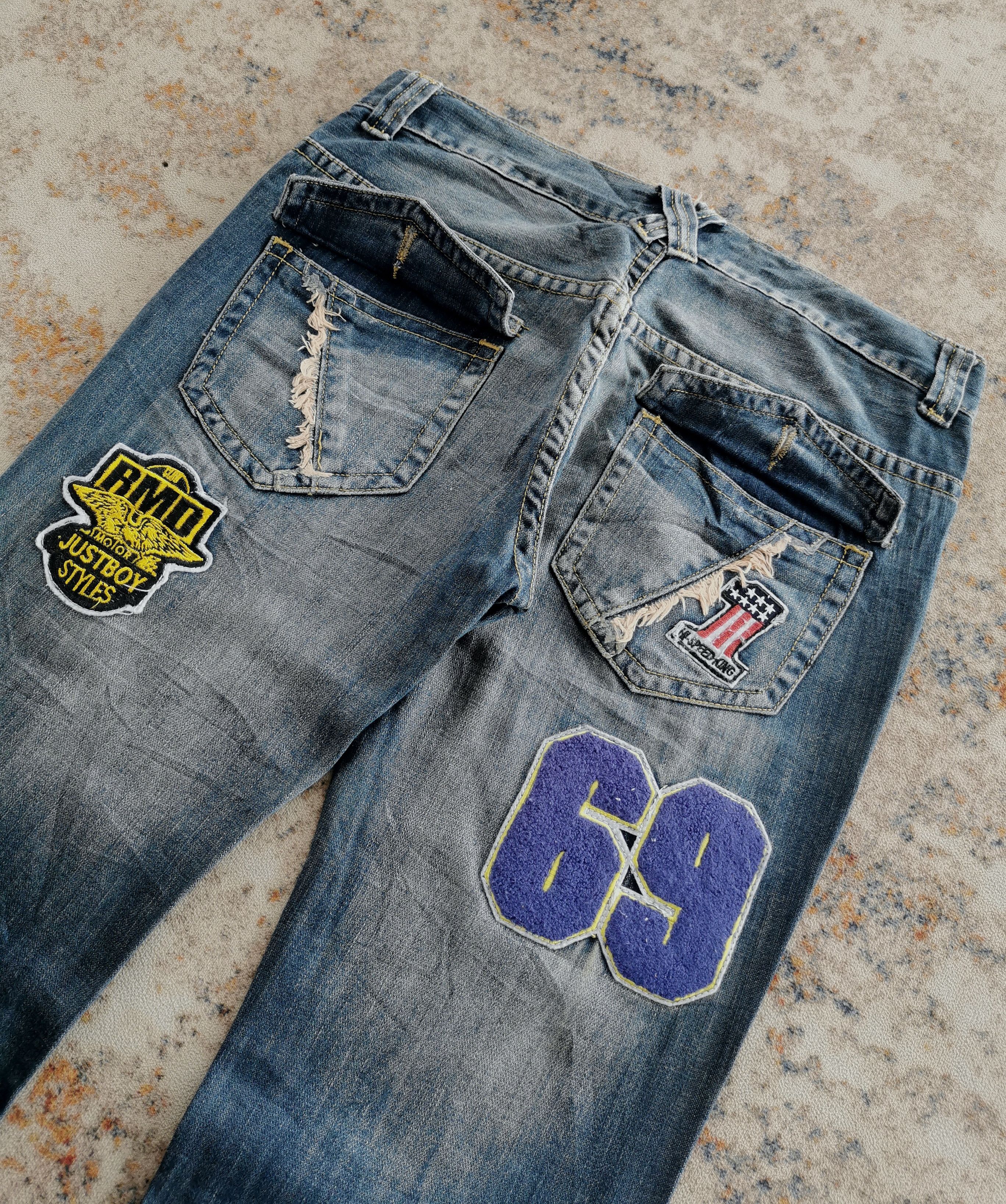 Kapital Realmind Flared Customized Vintage Patch Jeans Style KAPITAL Size US 31 - 11 Thumbnail