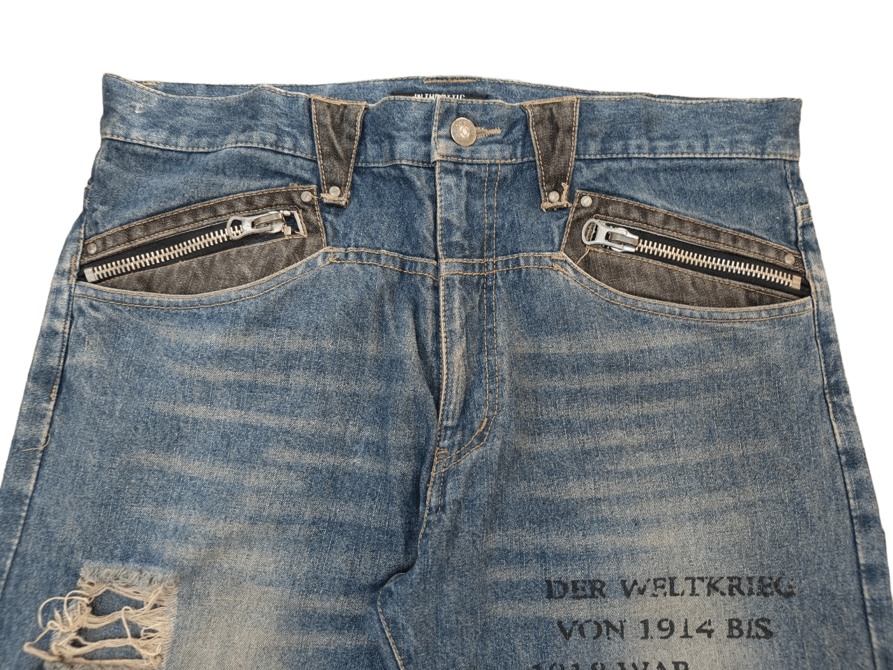 In The Attic In The Attic Poem Punk Distressed Denim Size US 34 / EU 50 - 3 Thumbnail