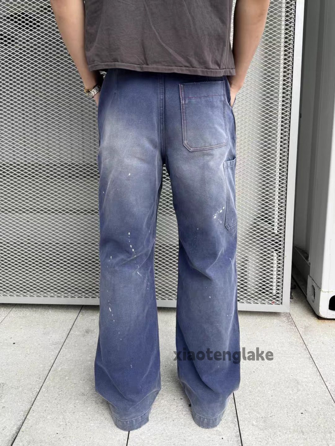 Vintage xtl washed faded loose baggy hiphop carpenter pants Size US 30 / EU 46 - 2 Thumbnail