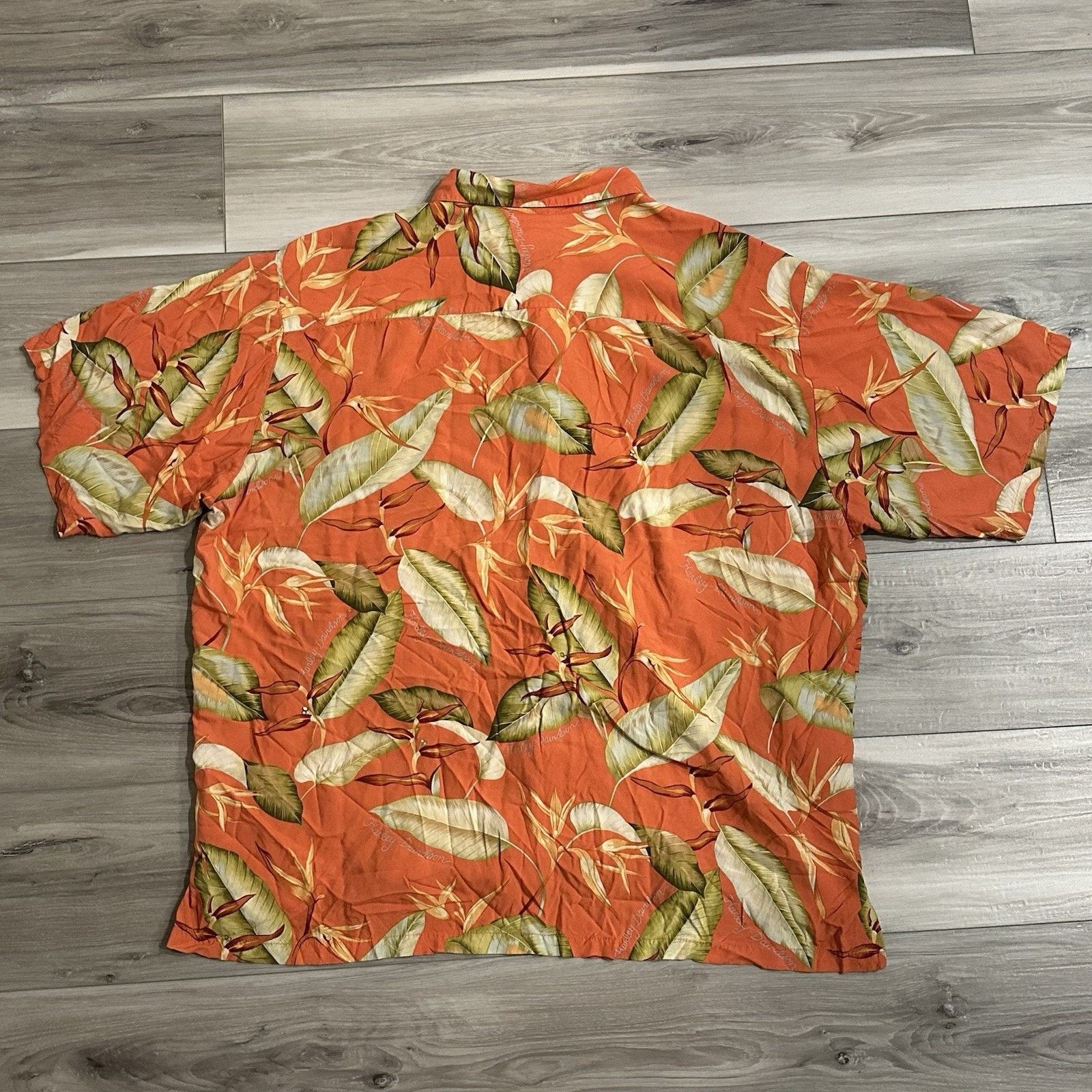 Harley Davidson Harley Davidson Vintage Hawaiian Mens 3XL Silk Shirt Tori Size US XXL / EU 58 / 5 - 6 Thumbnail