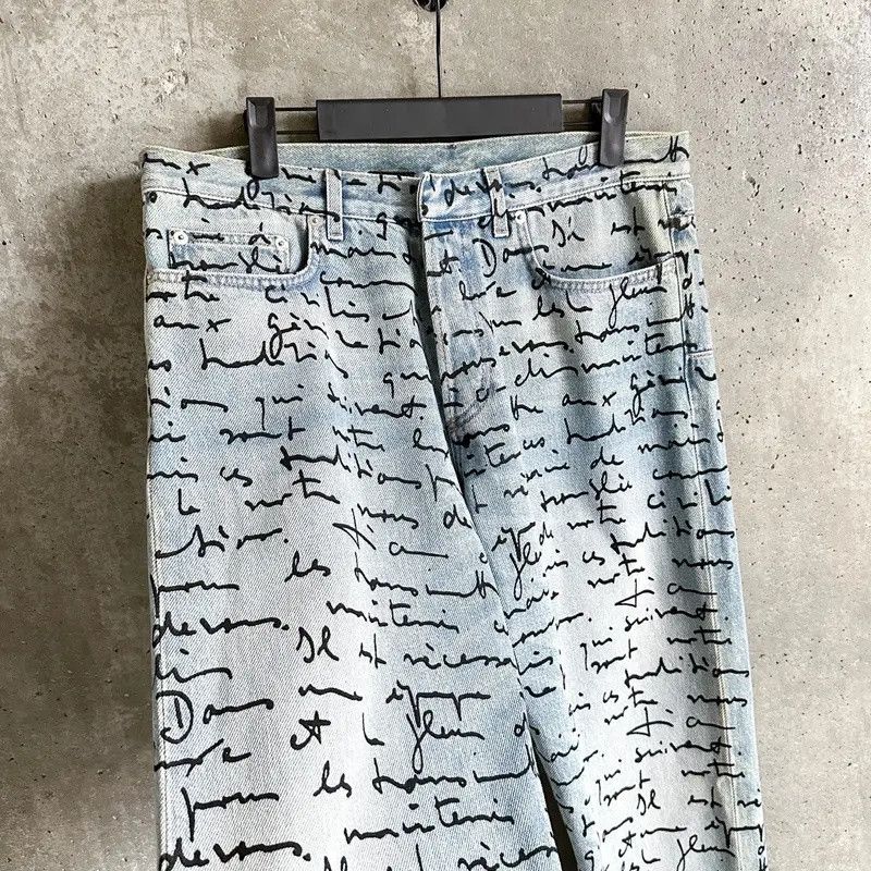 Dior Dior Homme RUNWAY SS15 Handwritten Script Denim Size US 32 / EU 48 - 2 Thumbnail