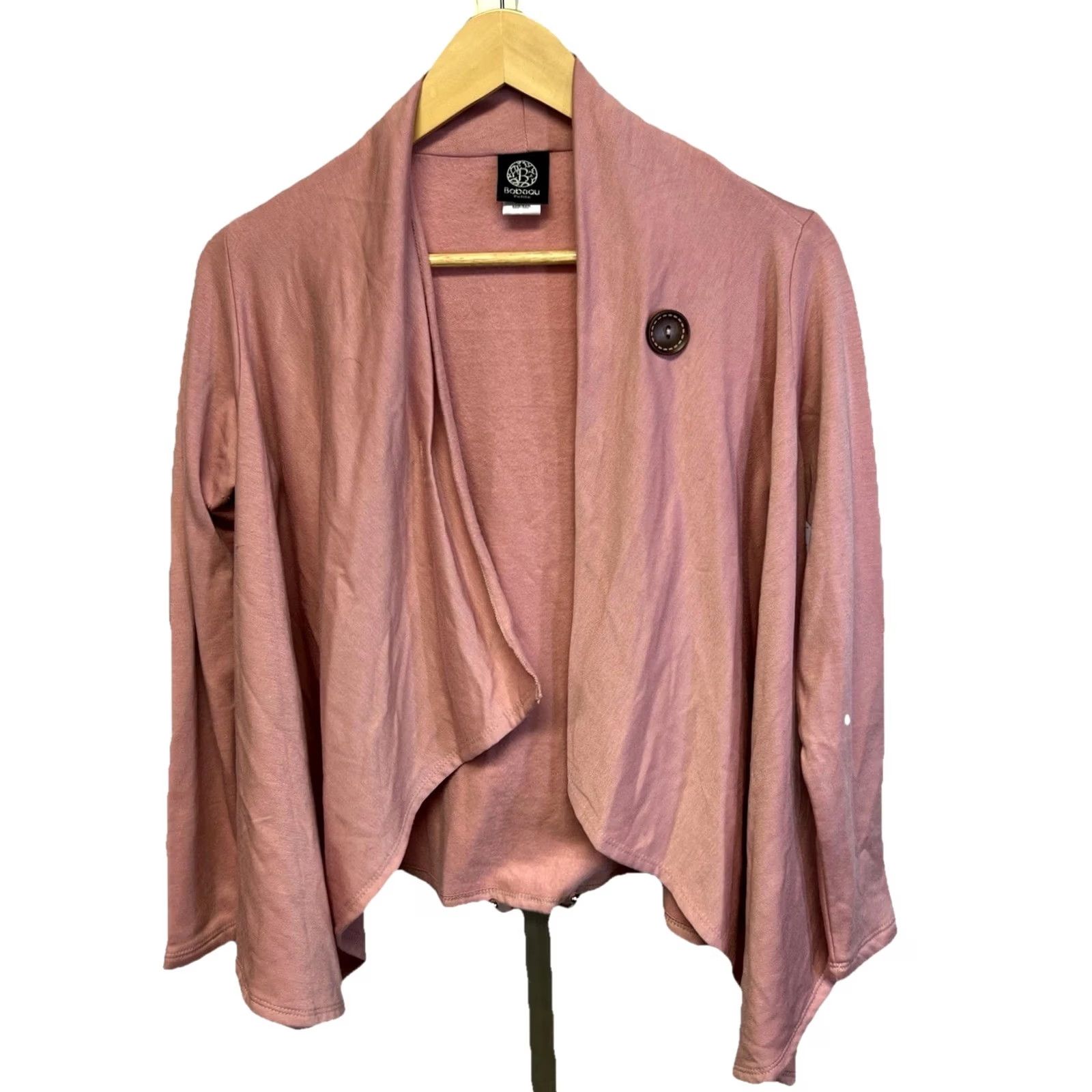 Vintage Bobeau Petite Coral Asymmetrical Wrap Top Funnel Neck Long Sleeve Medium Petite Cardigan Women Sweater Size M / US 6-8 / IT 42-44 - 7 Thumbnail