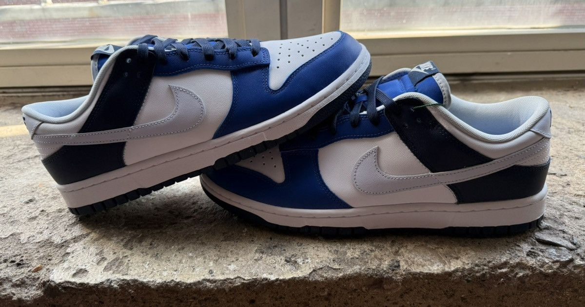 Nike Nike Dunk Low “Game Royal Navy” Size US 11 / EU 44 - 3 Thumbnail