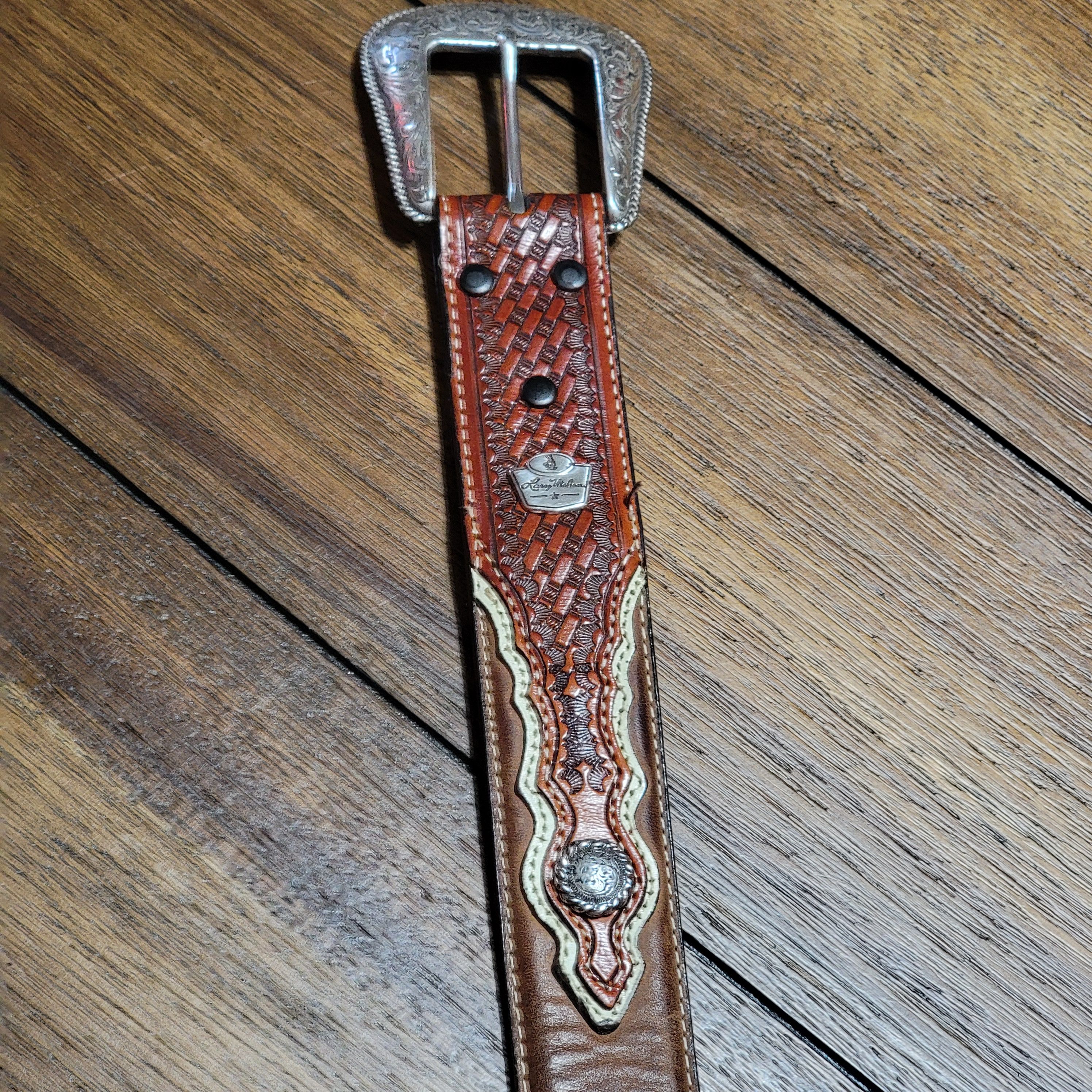 Larry Mahan Larry Mahan Ladies Genuine Leather Western Belt - 38 Size ONE SIZE - 5 Thumbnail